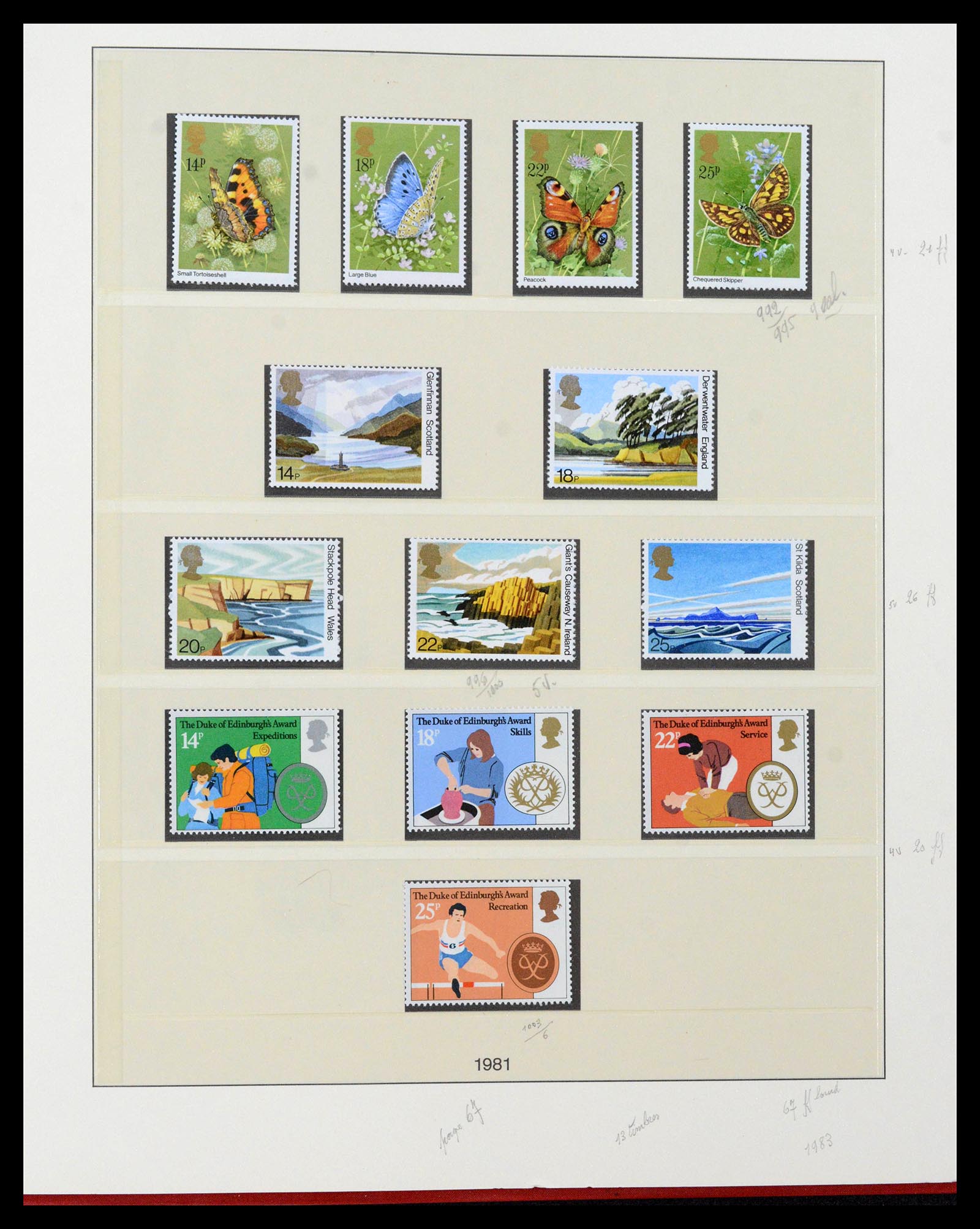 39033 0126 - Postzegelverzameling 39033 Engeland 1912-1981.