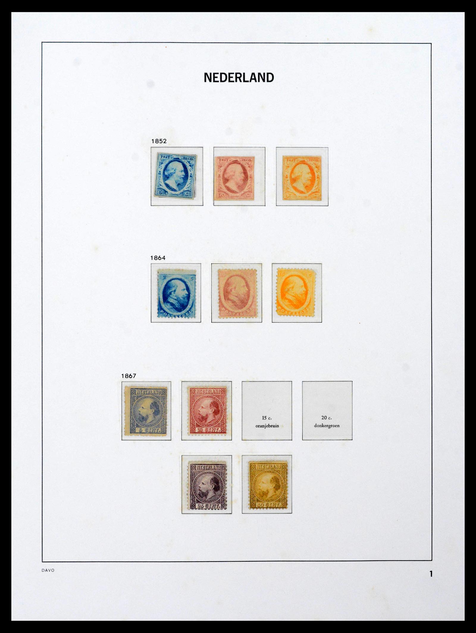 39035 0001 - Postzegelverzameling 39035 Nederland 1852-1968.