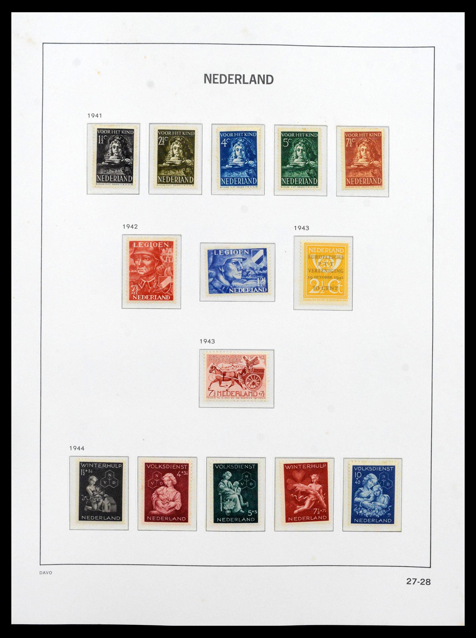 39035 0027 - Postzegelverzameling 39035 Nederland 1852-1968.