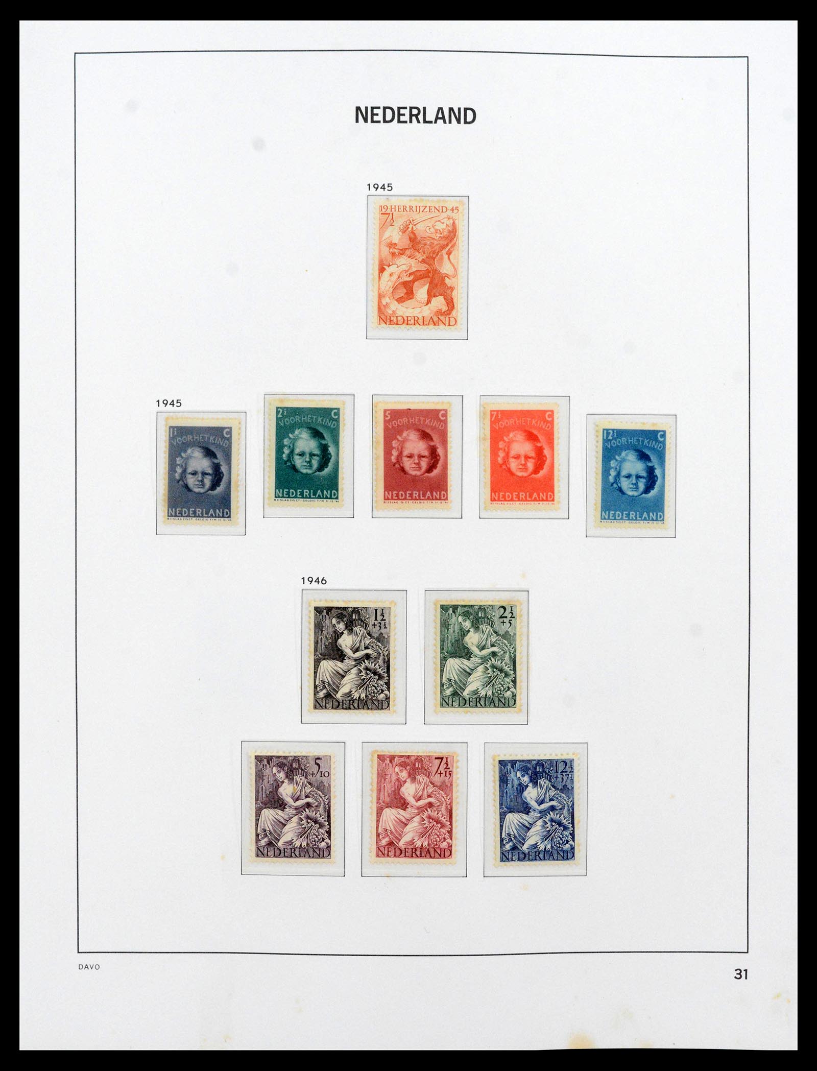 39035 0050 - Postzegelverzameling 39035 Nederland 1852-1968.