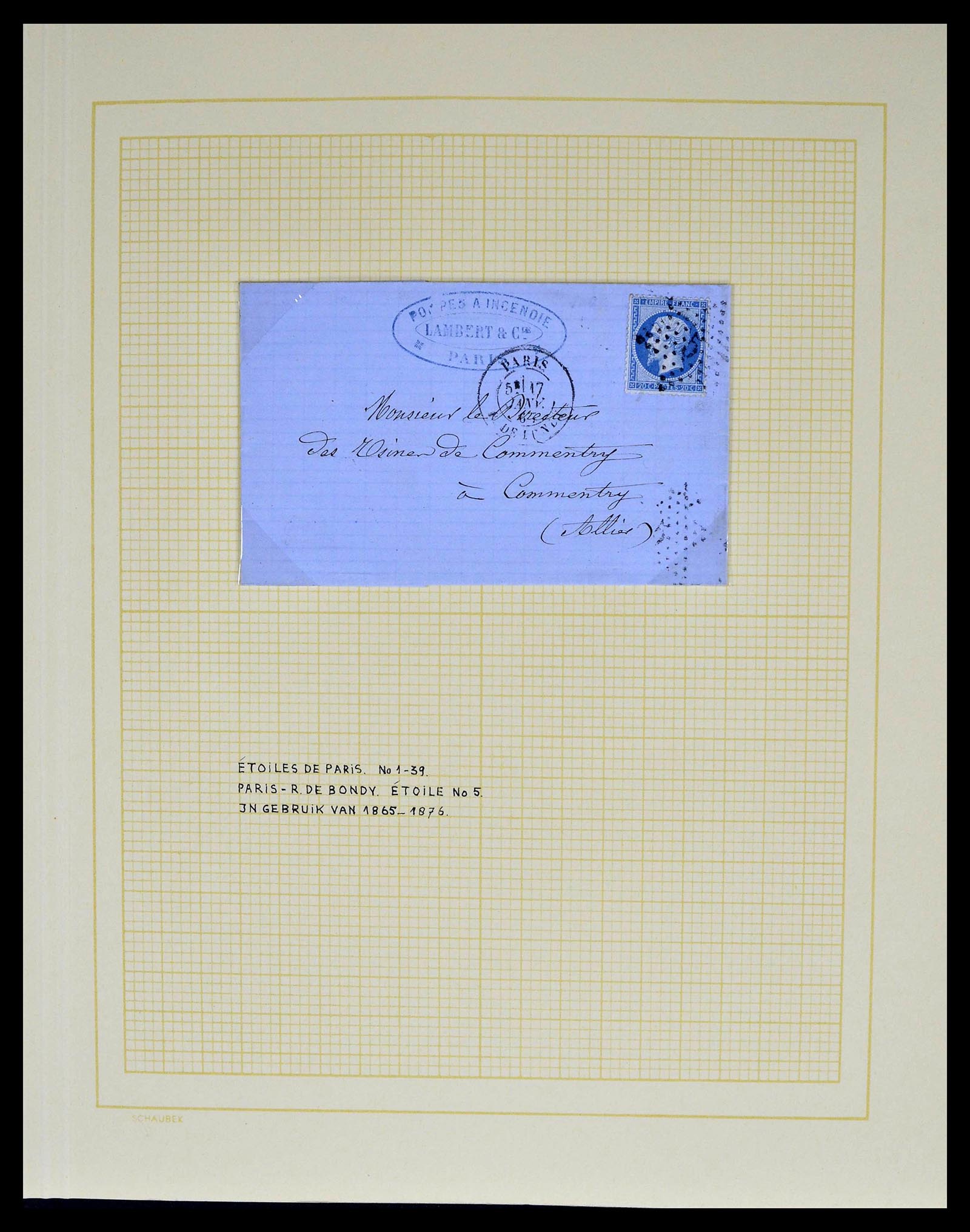 39039 0021 - Postzegelverzameling 39039 Frankrijk brieven 1848-1902.