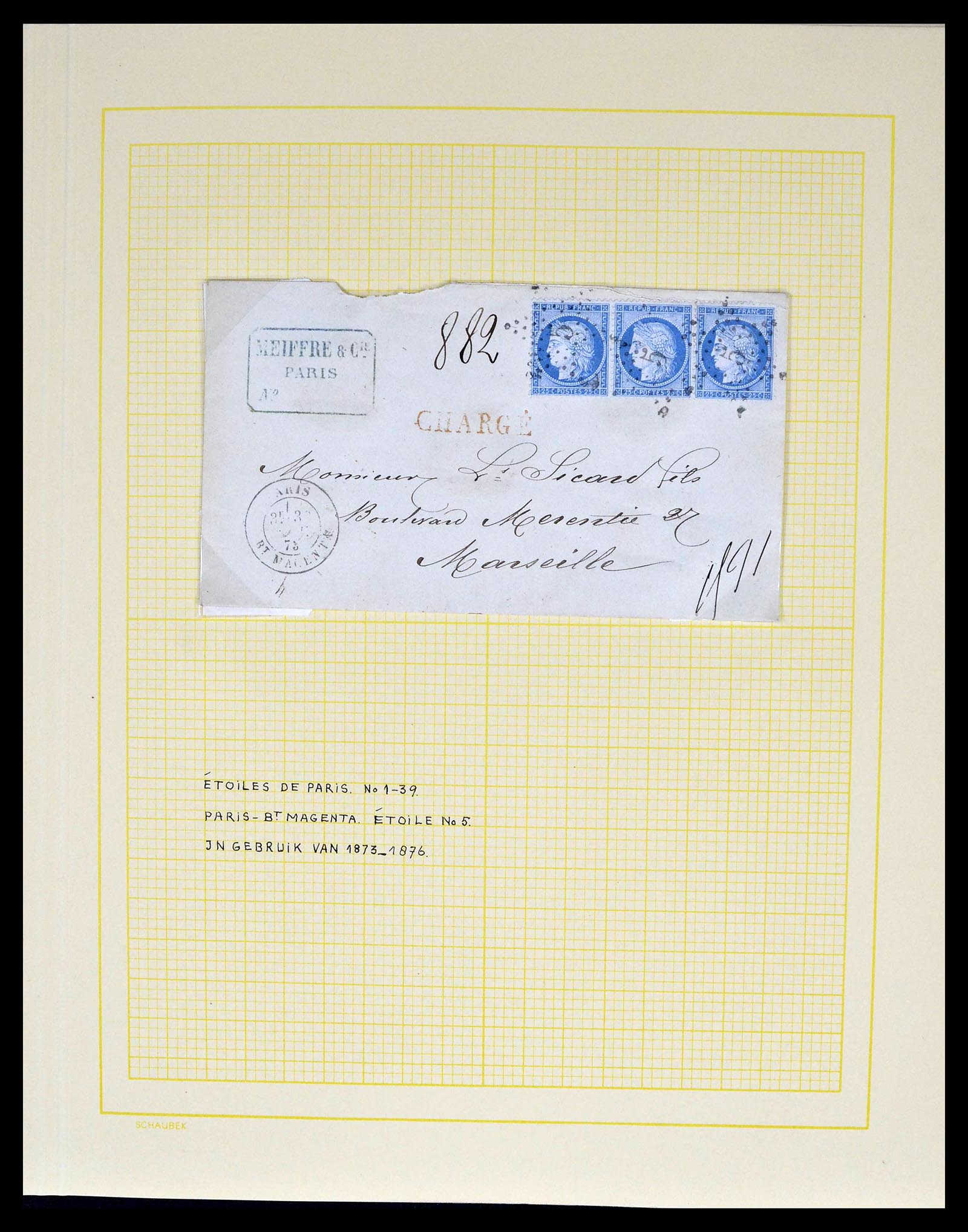 39039 0022 - Postzegelverzameling 39039 Frankrijk brieven 1848-1902.
