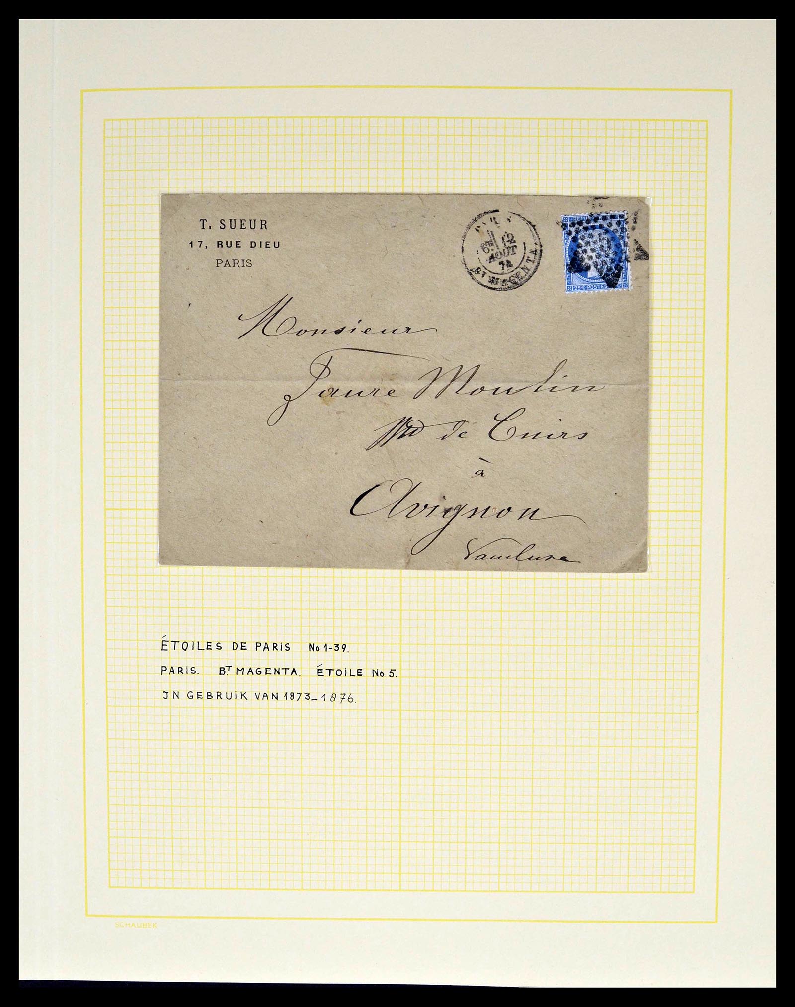 39039 0023 - Postzegelverzameling 39039 Frankrijk brieven 1848-1902.