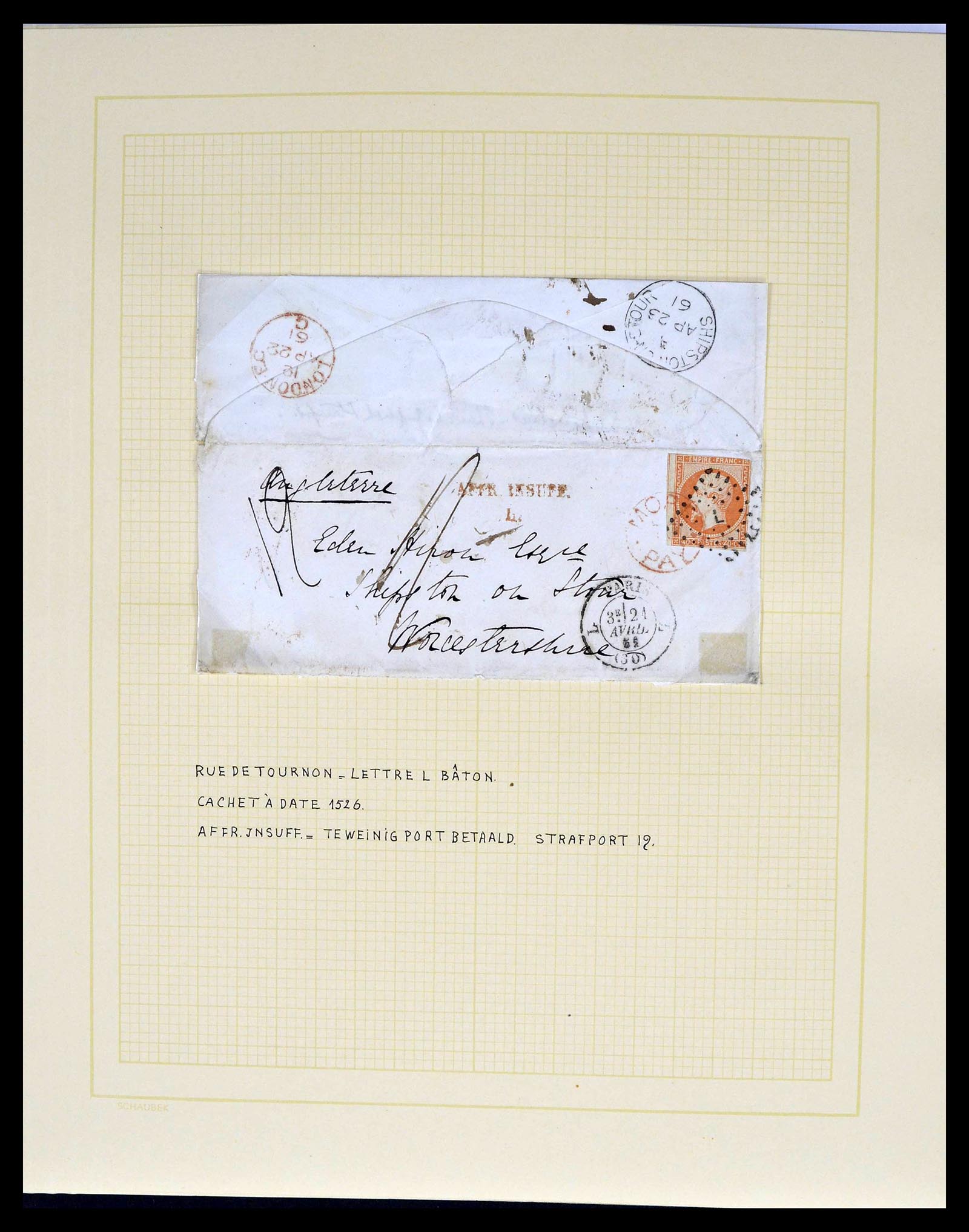 39039 0024 - Postzegelverzameling 39039 Frankrijk brieven 1848-1902.