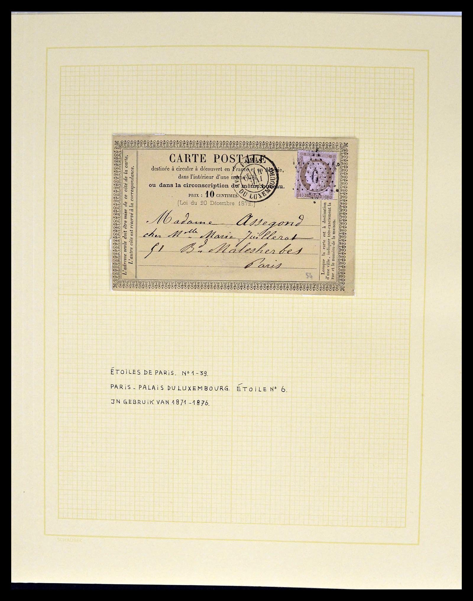 39039 0025 - Postzegelverzameling 39039 Frankrijk brieven 1848-1902.