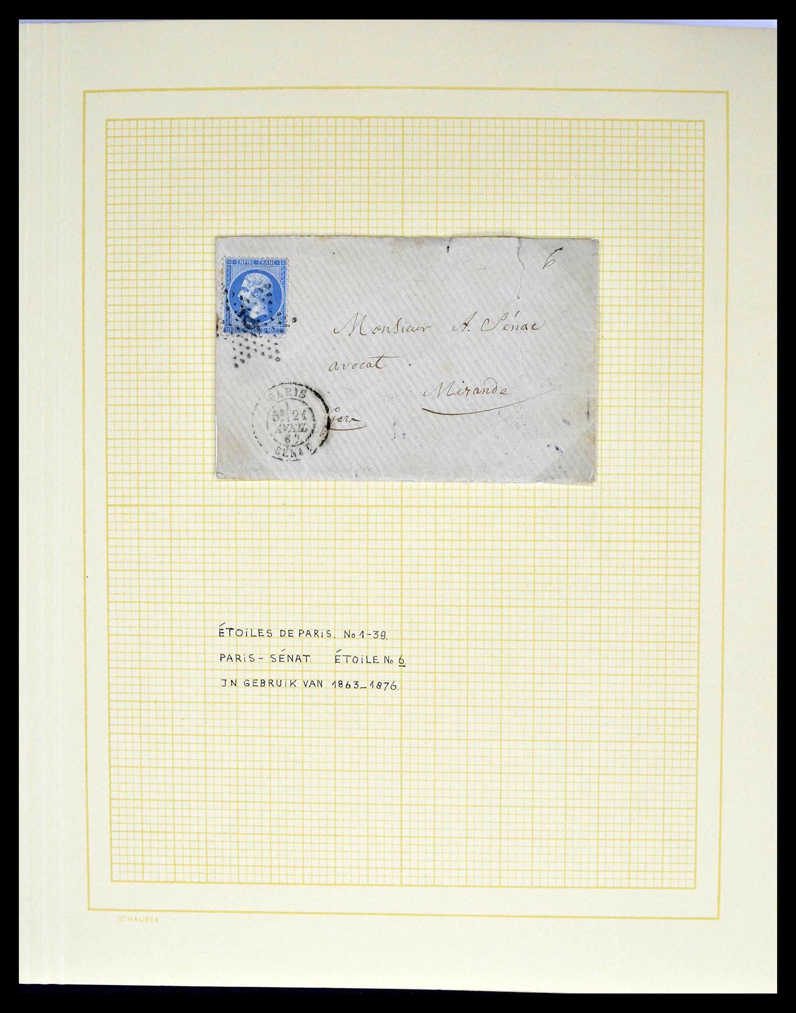 39039 0026 - Postzegelverzameling 39039 Frankrijk brieven 1848-1902.