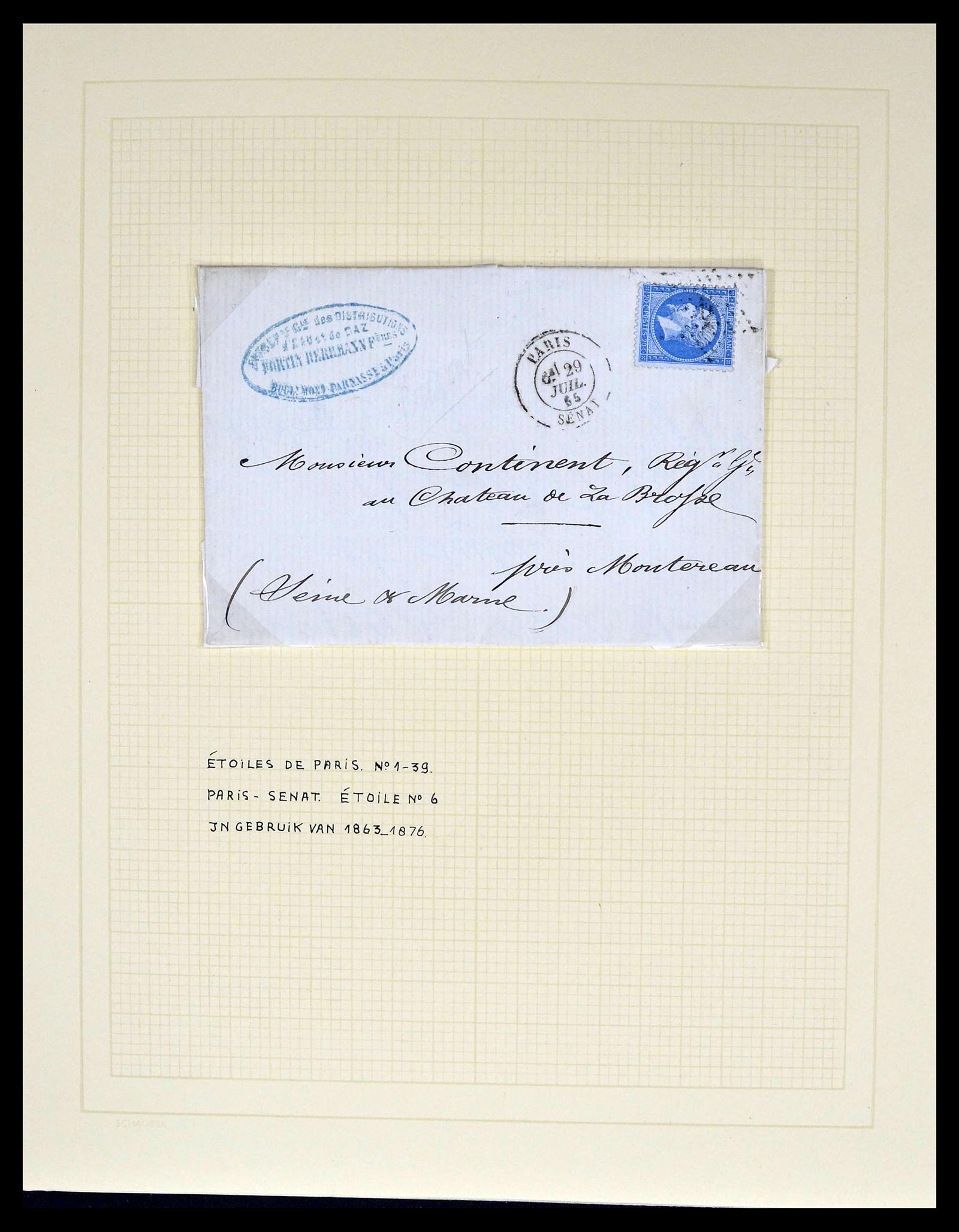 39039 0027 - Postzegelverzameling 39039 Frankrijk brieven 1848-1902.