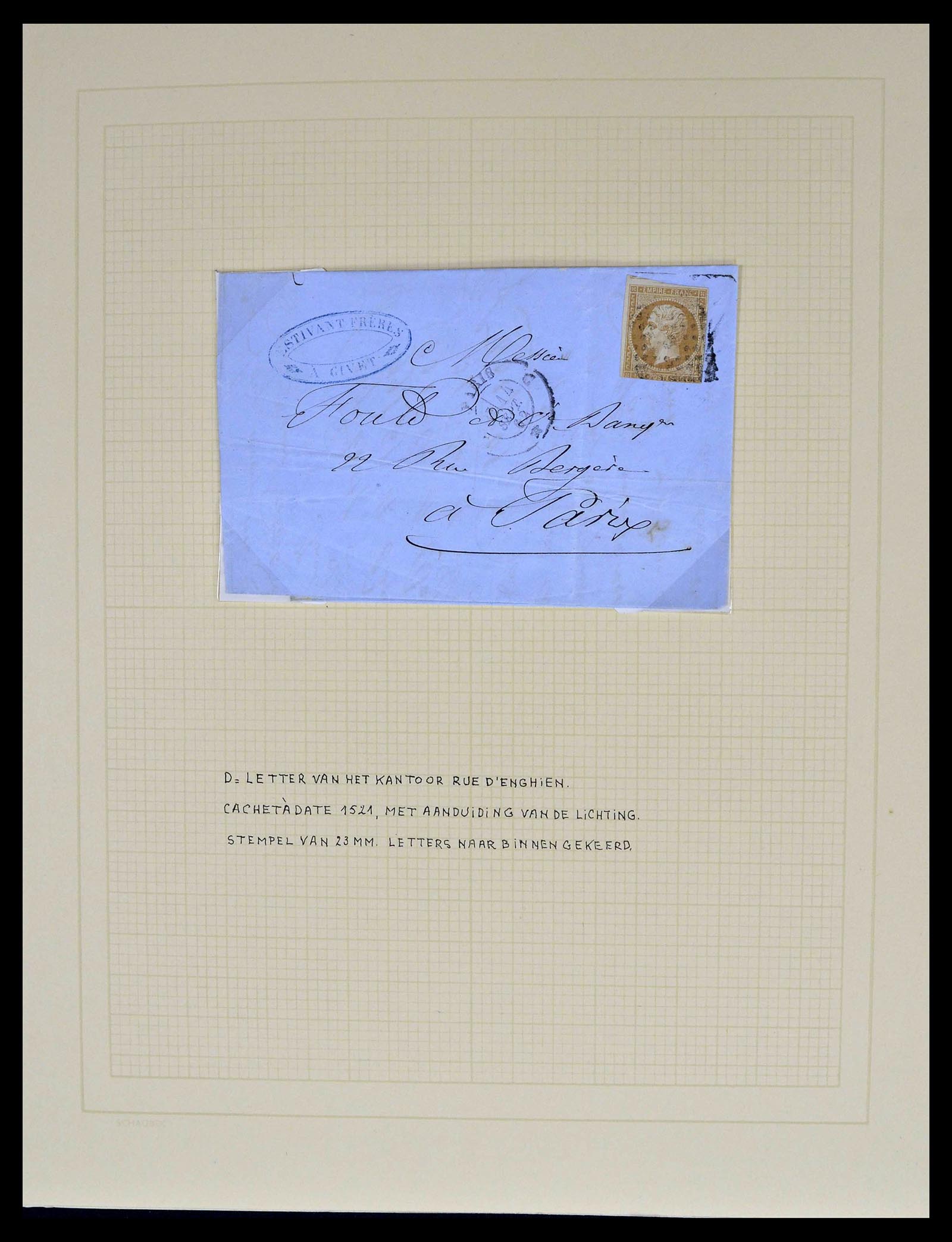 39039 0029 - Postzegelverzameling 39039 Frankrijk brieven 1848-1902.
