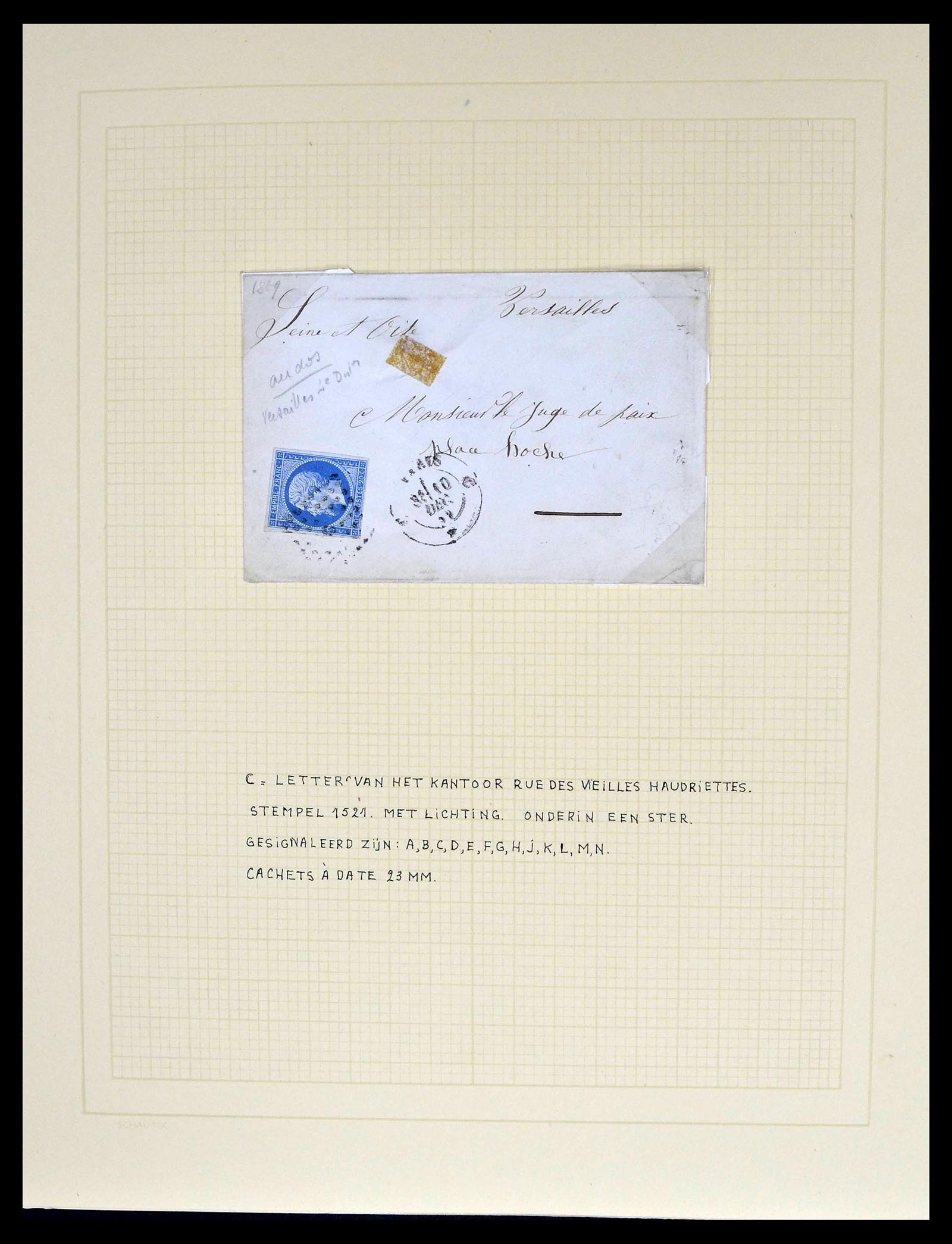 39039 0030 - Postzegelverzameling 39039 Frankrijk brieven 1848-1902.