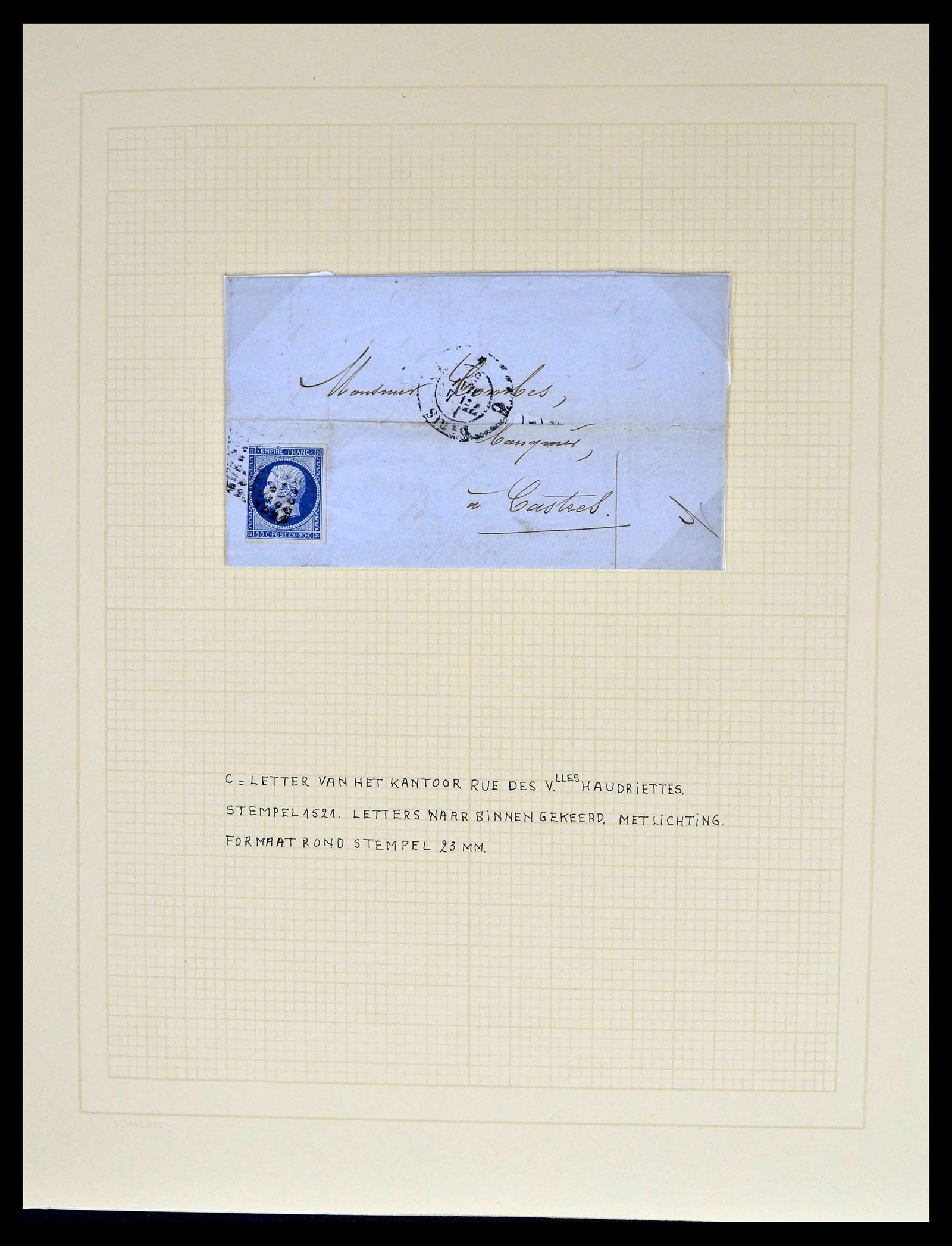 39039 0031 - Postzegelverzameling 39039 Frankrijk brieven 1848-1902.