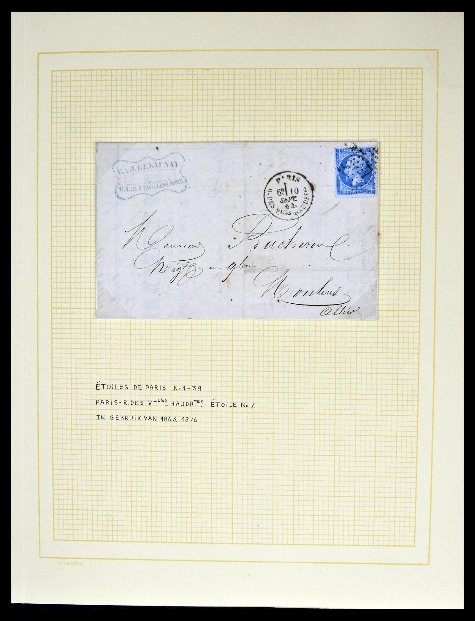 39039 0034 - Postzegelverzameling 39039 Frankrijk brieven 1848-1902.
