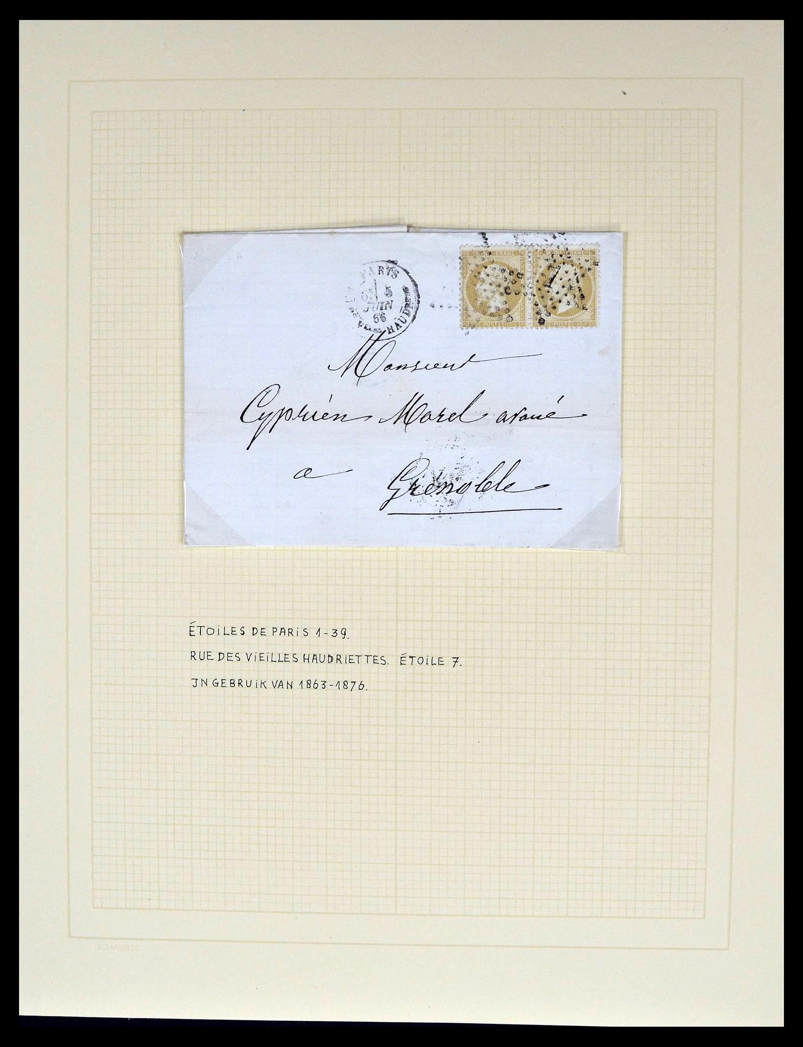 39039 0035 - Postzegelverzameling 39039 Frankrijk brieven 1848-1902.