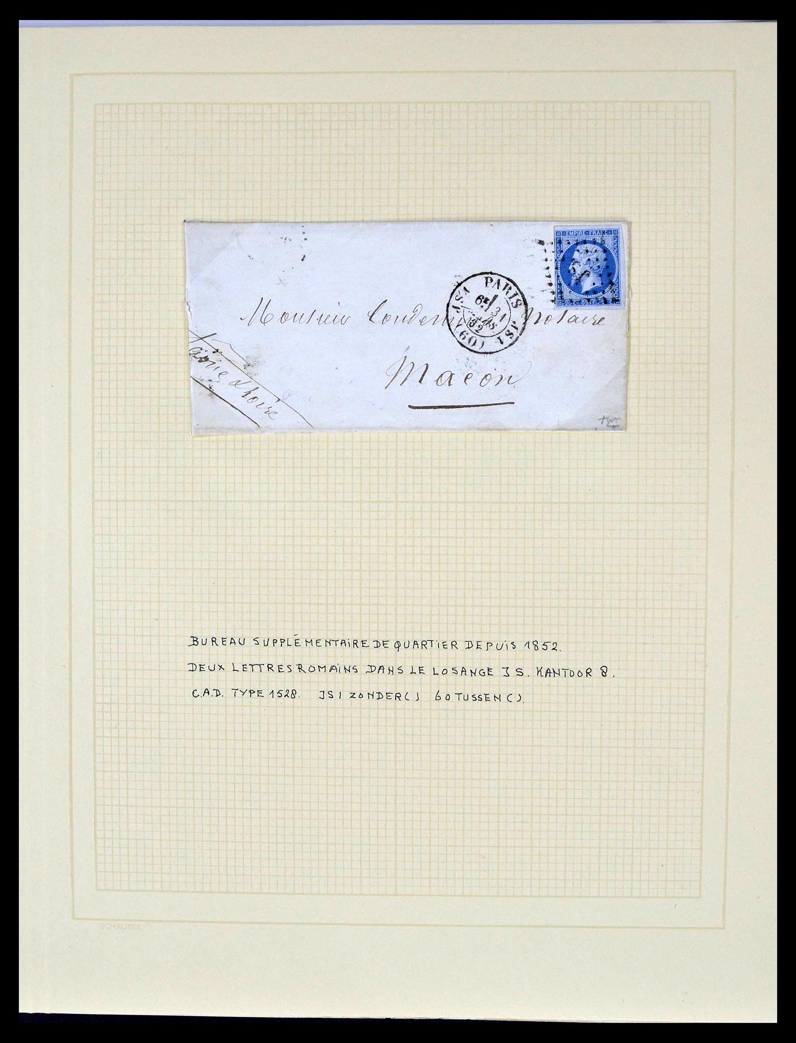 39039 0037 - Postzegelverzameling 39039 Frankrijk brieven 1848-1902.