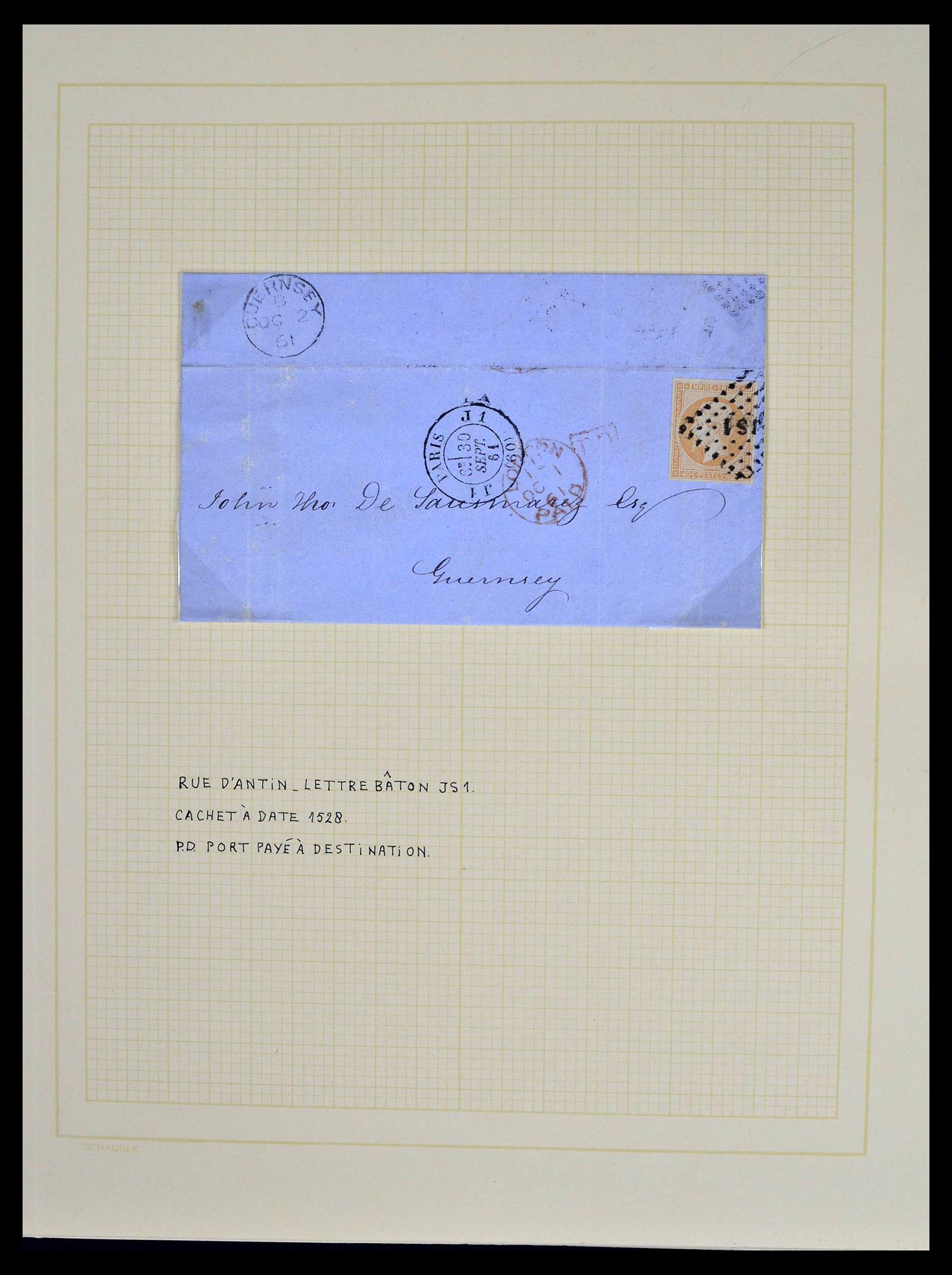 39039 0038 - Postzegelverzameling 39039 Frankrijk brieven 1848-1902.