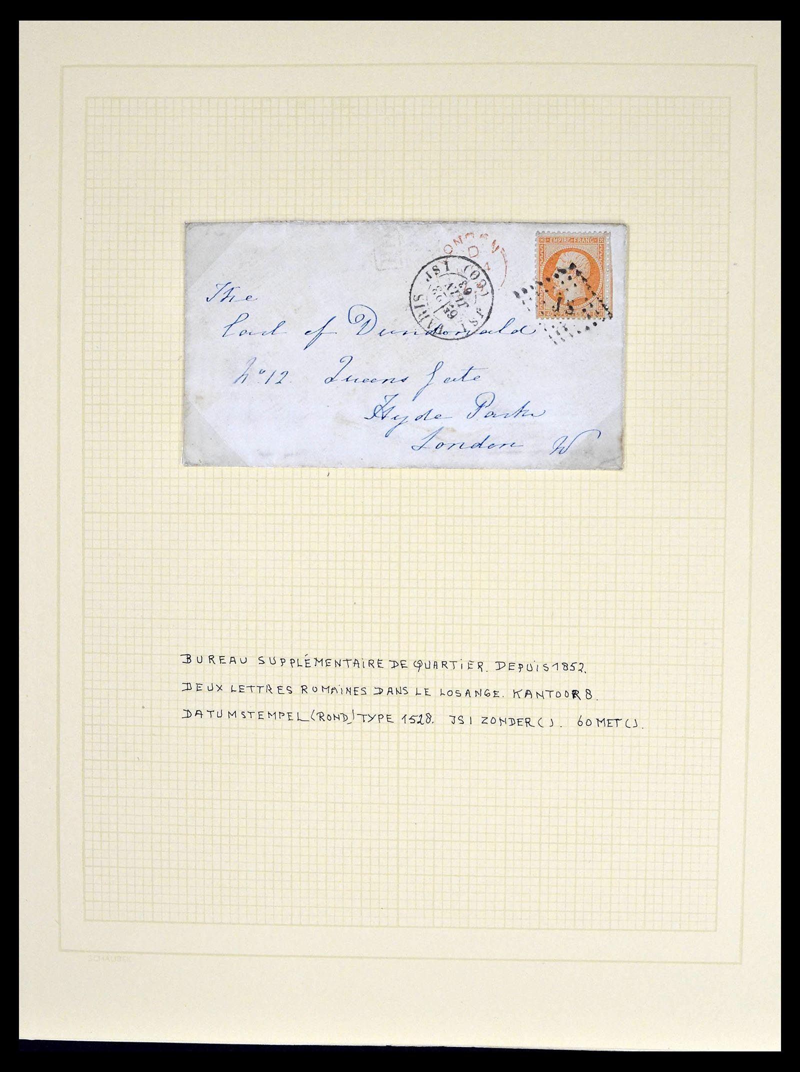 39039 0039 - Postzegelverzameling 39039 Frankrijk brieven 1848-1902.