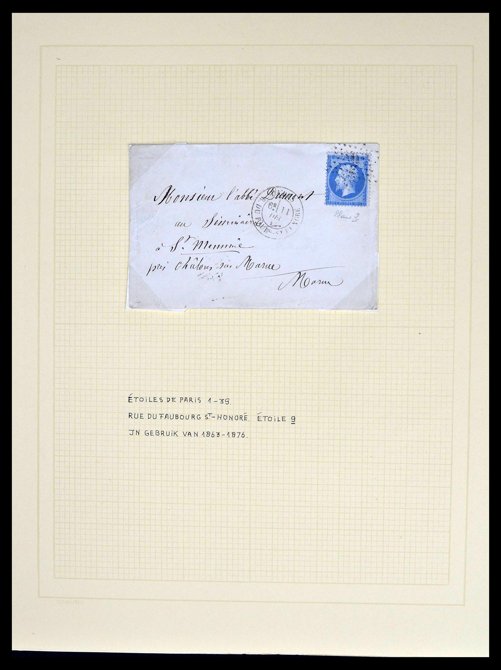 39039 0043 - Postzegelverzameling 39039 Frankrijk brieven 1848-1902.