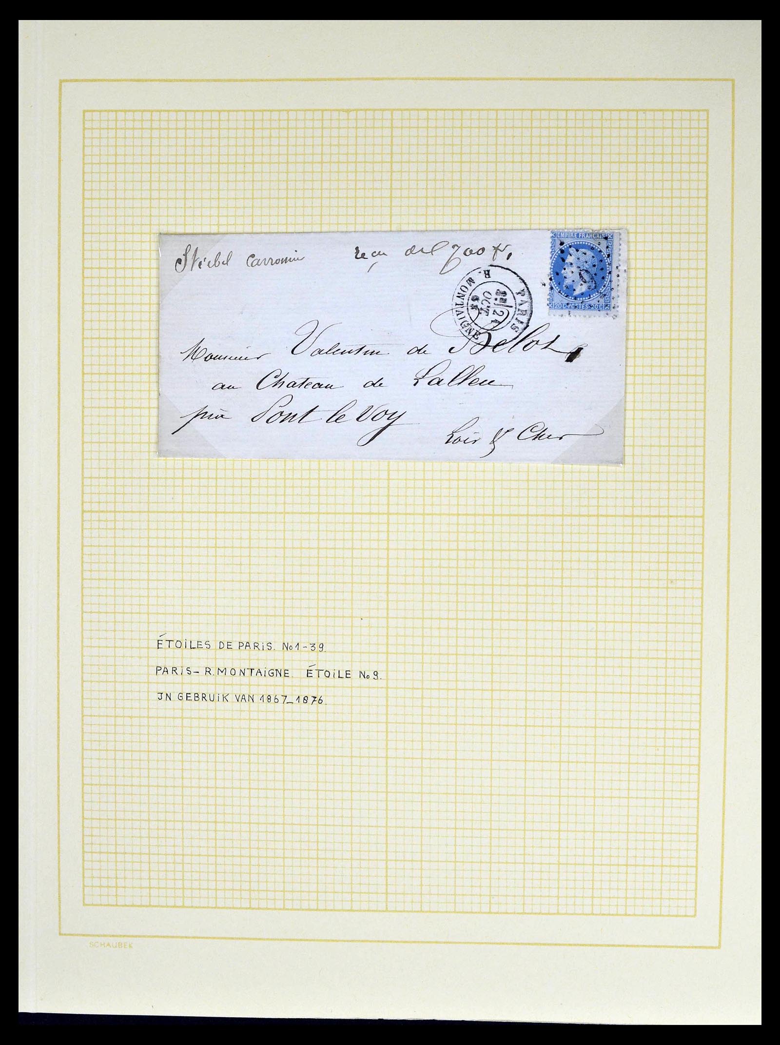 39039 0044 - Postzegelverzameling 39039 Frankrijk brieven 1848-1902.