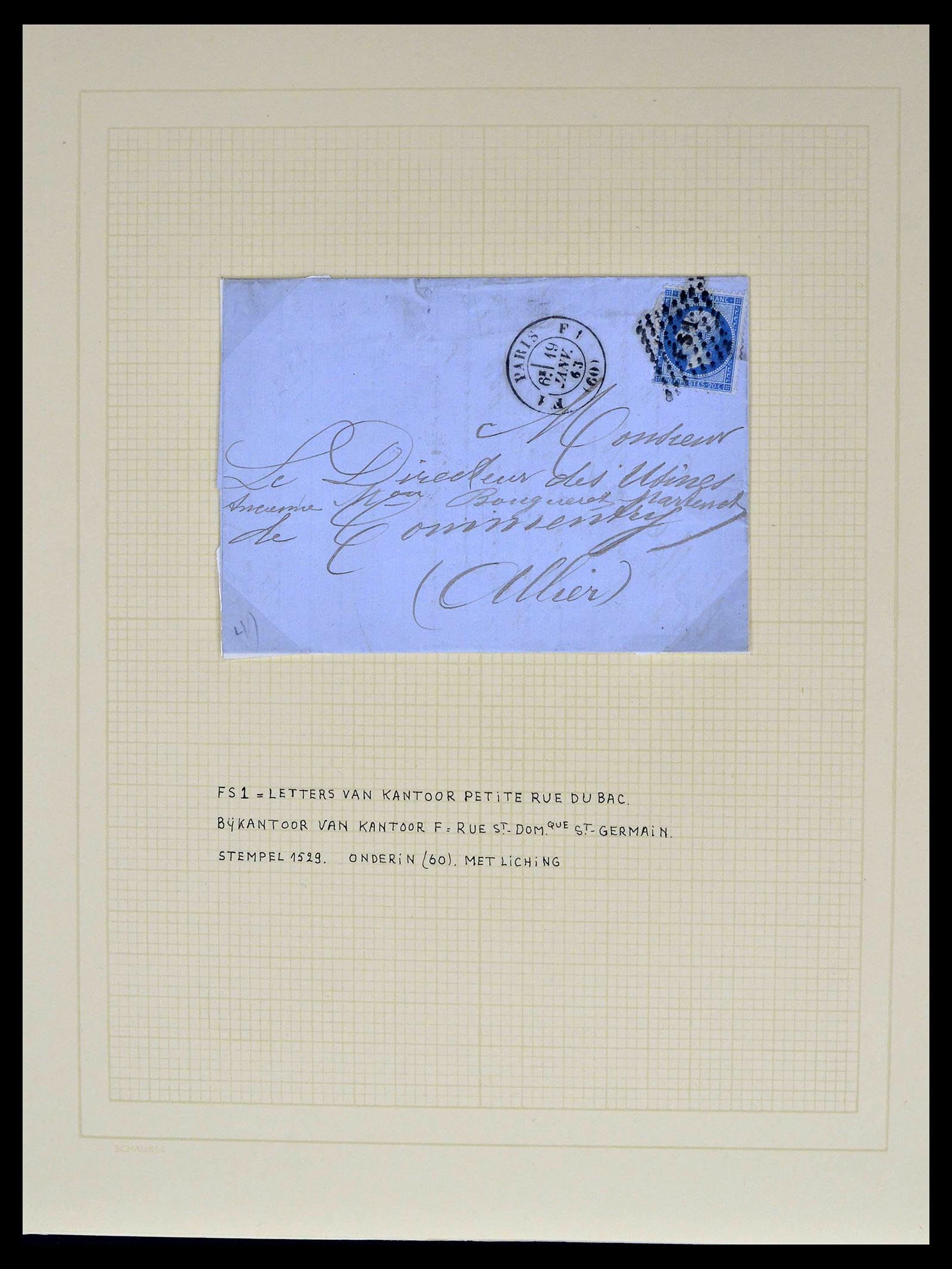 39039 0045 - Postzegelverzameling 39039 Frankrijk brieven 1848-1902.