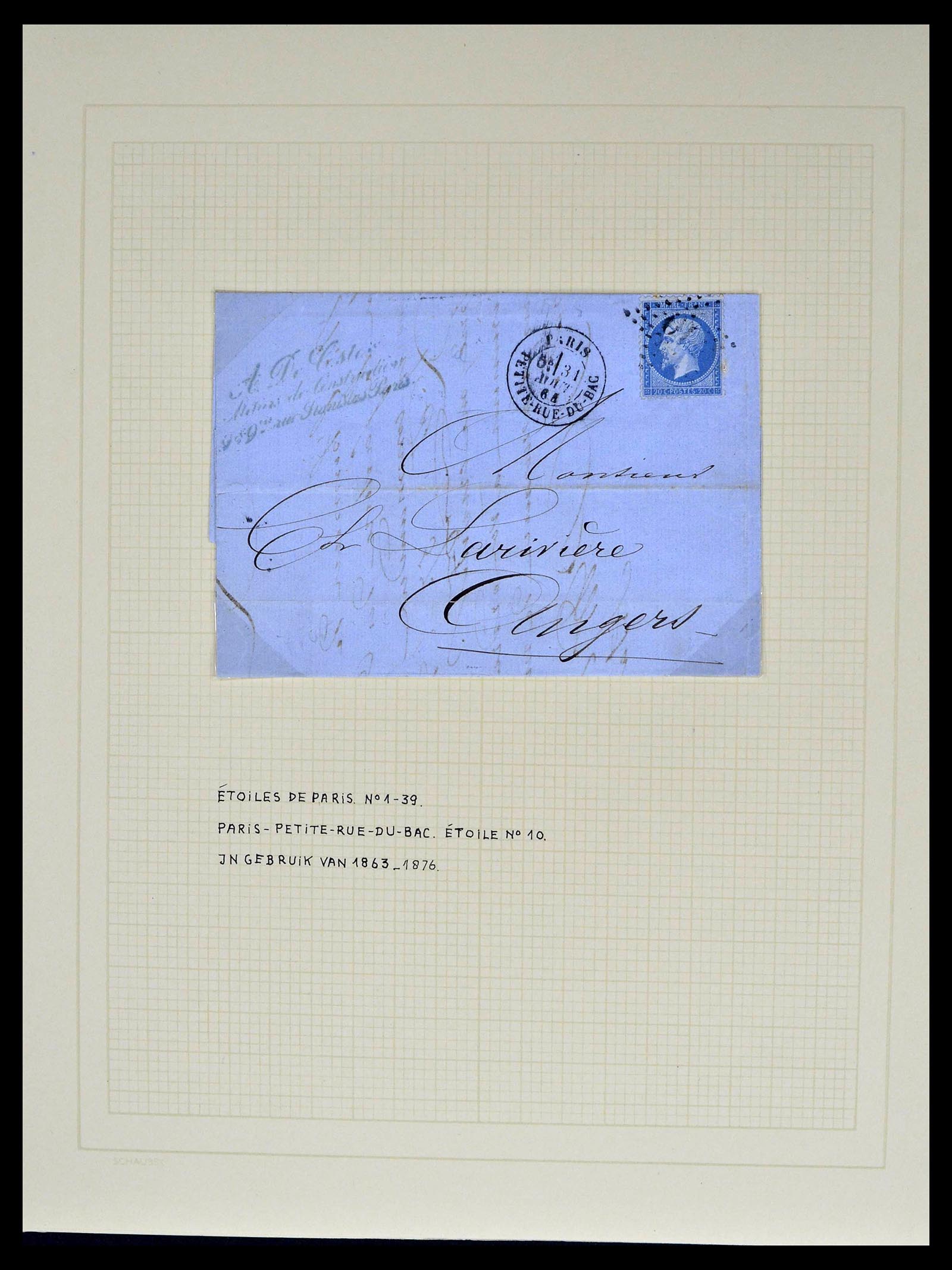 39039 0046 - Postzegelverzameling 39039 Frankrijk brieven 1848-1902.