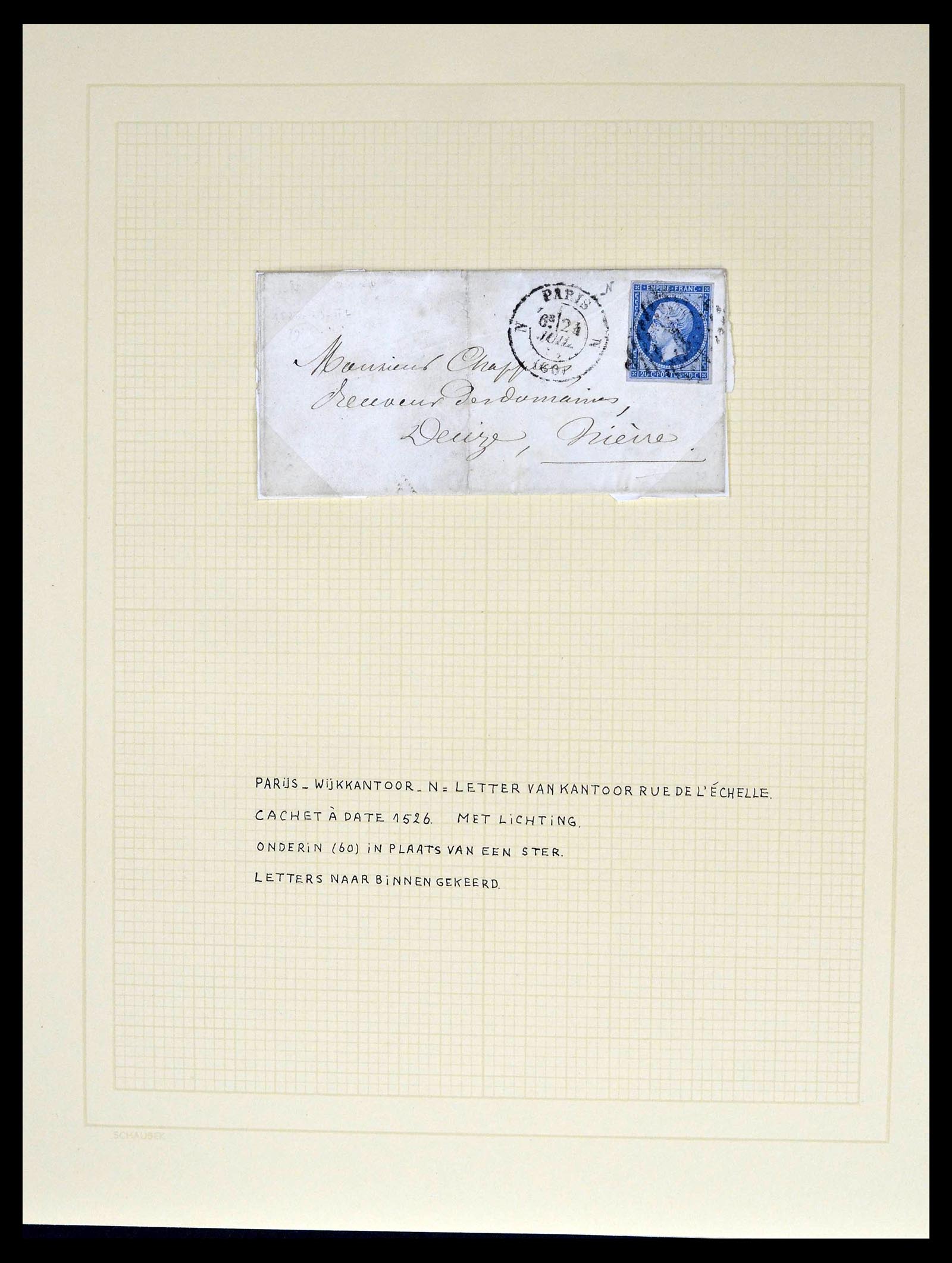 39039 0049 - Postzegelverzameling 39039 Frankrijk brieven 1848-1902.