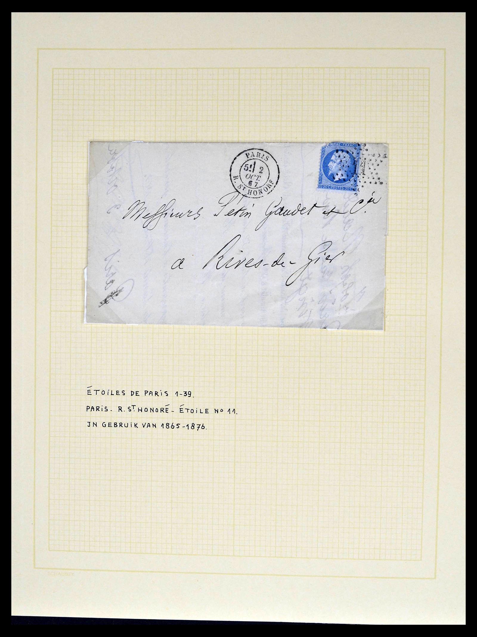 39039 0050 - Postzegelverzameling 39039 Frankrijk brieven 1848-1902.
