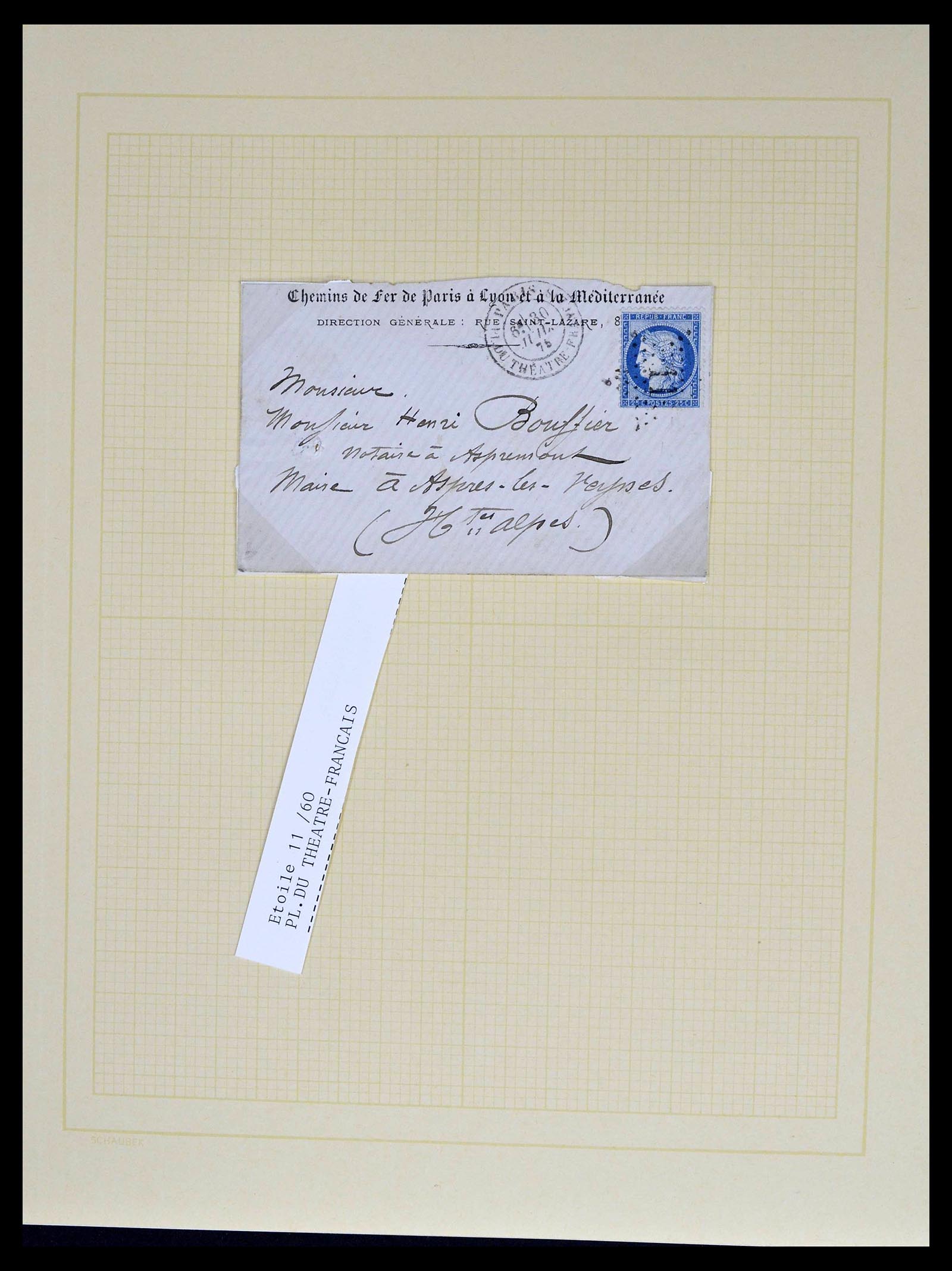 39039 0052 - Postzegelverzameling 39039 Frankrijk brieven 1848-1902.