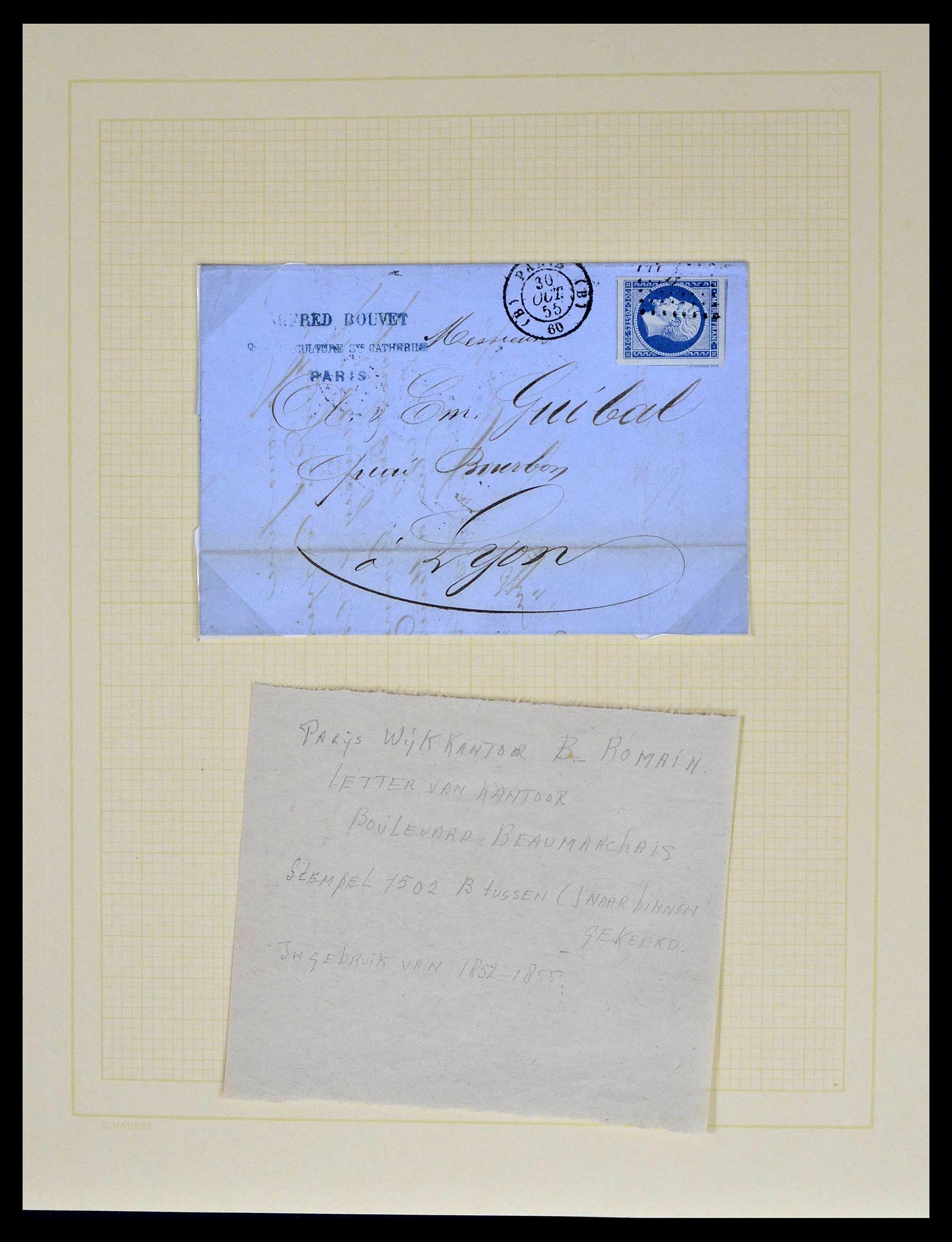 39039 0053 - Postzegelverzameling 39039 Frankrijk brieven 1848-1902.