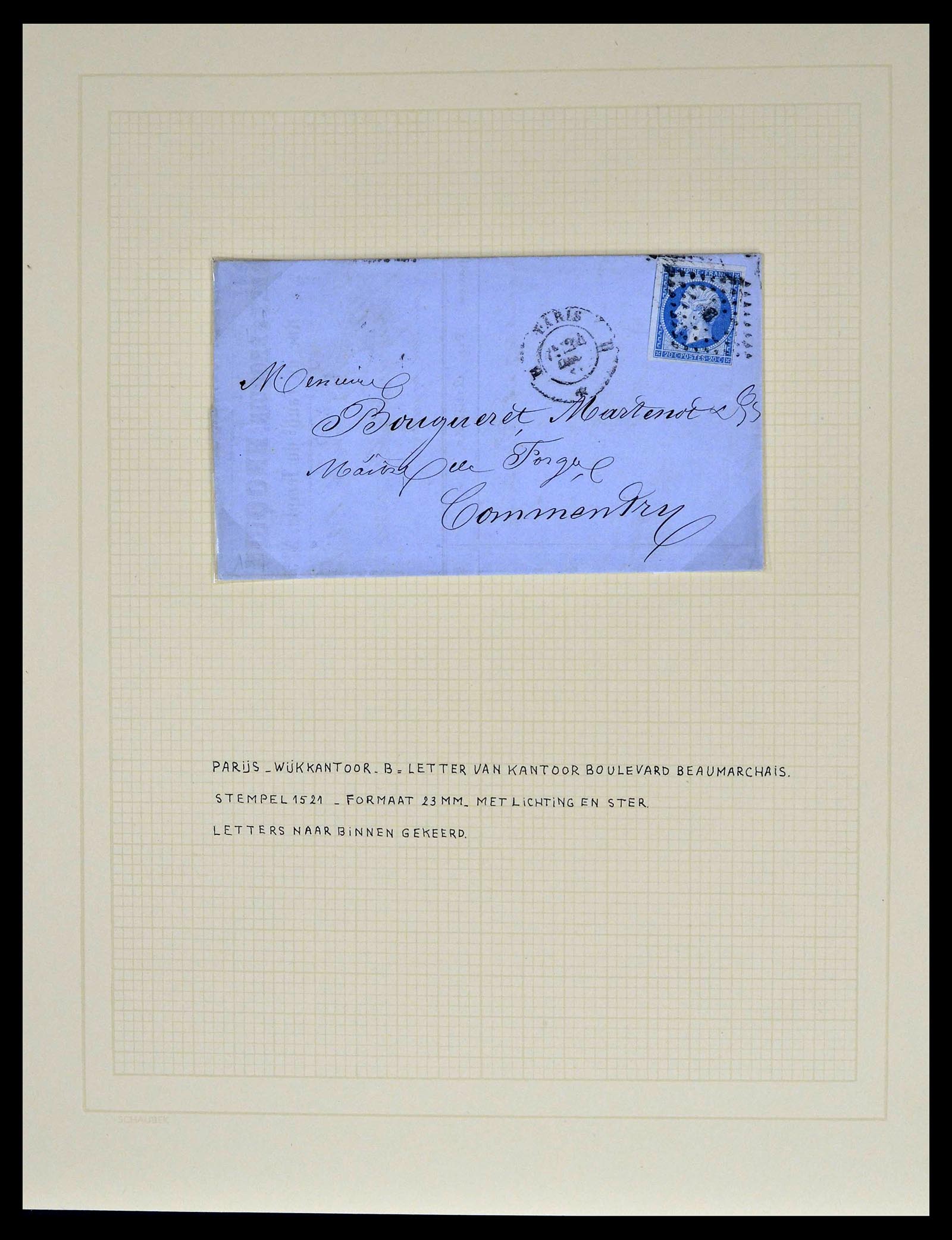 39039 0054 - Postzegelverzameling 39039 Frankrijk brieven 1848-1902.