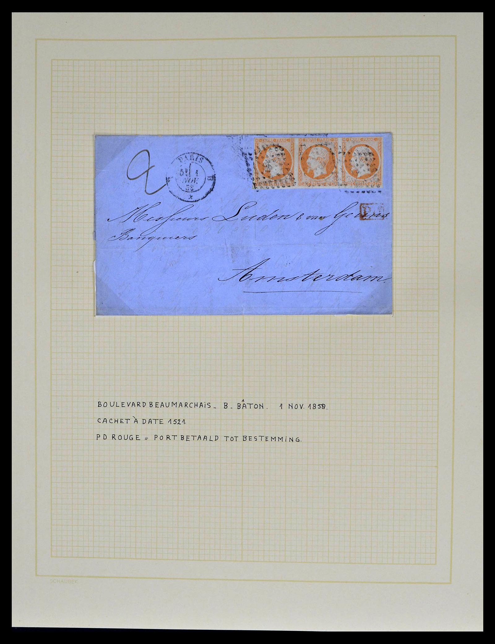 39039 0055 - Postzegelverzameling 39039 Frankrijk brieven 1848-1902.