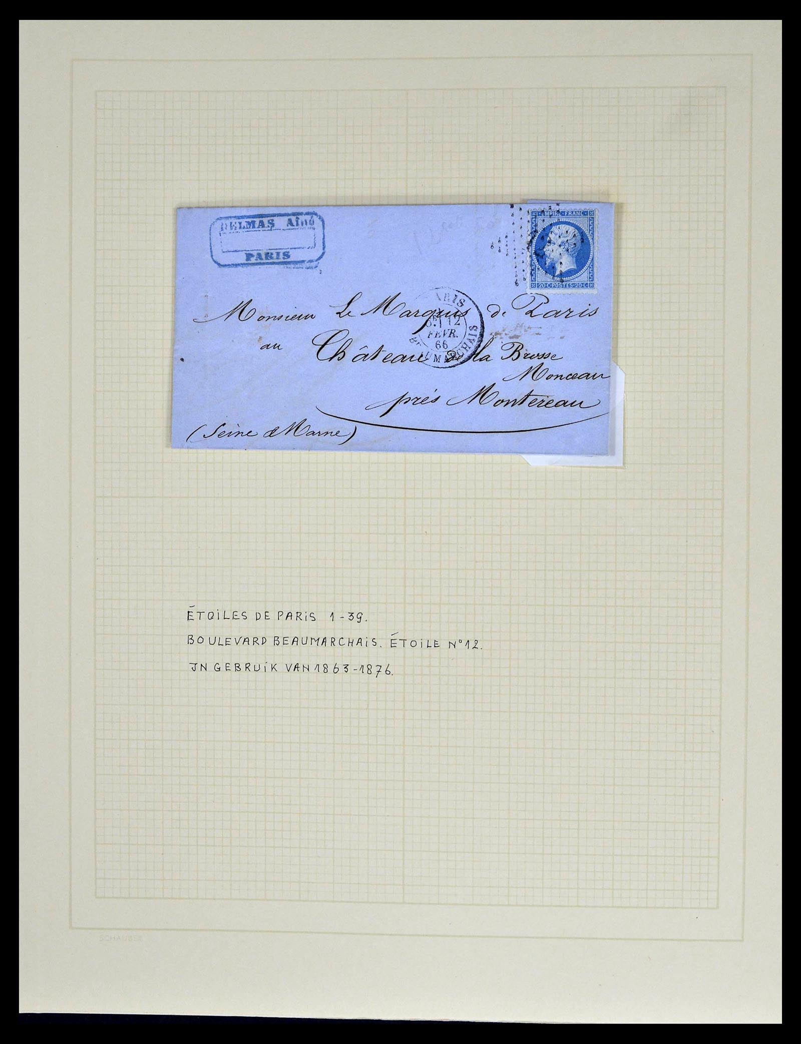 39039 0057 - Postzegelverzameling 39039 Frankrijk brieven 1848-1902.