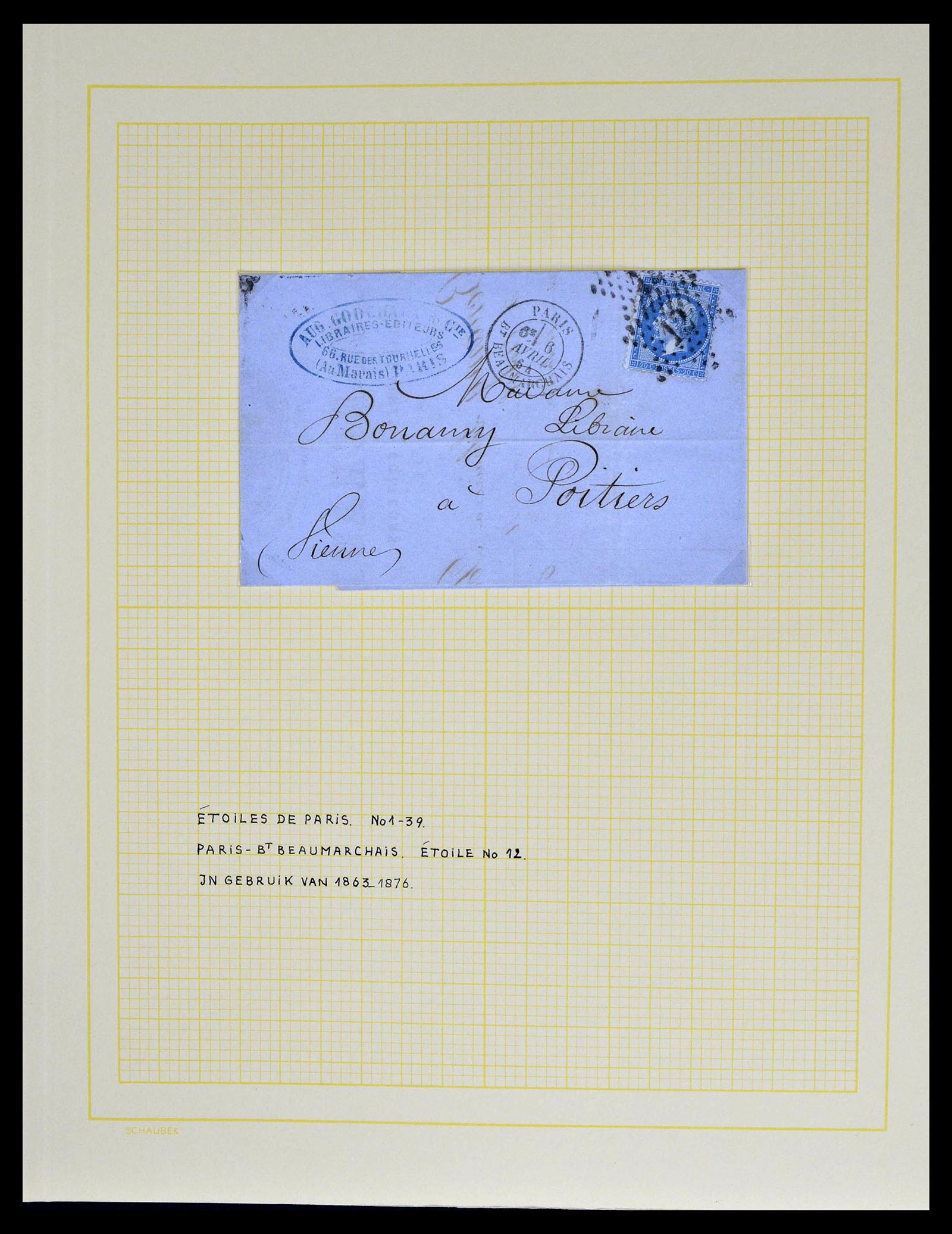 39039 0058 - Postzegelverzameling 39039 Frankrijk brieven 1848-1902.
