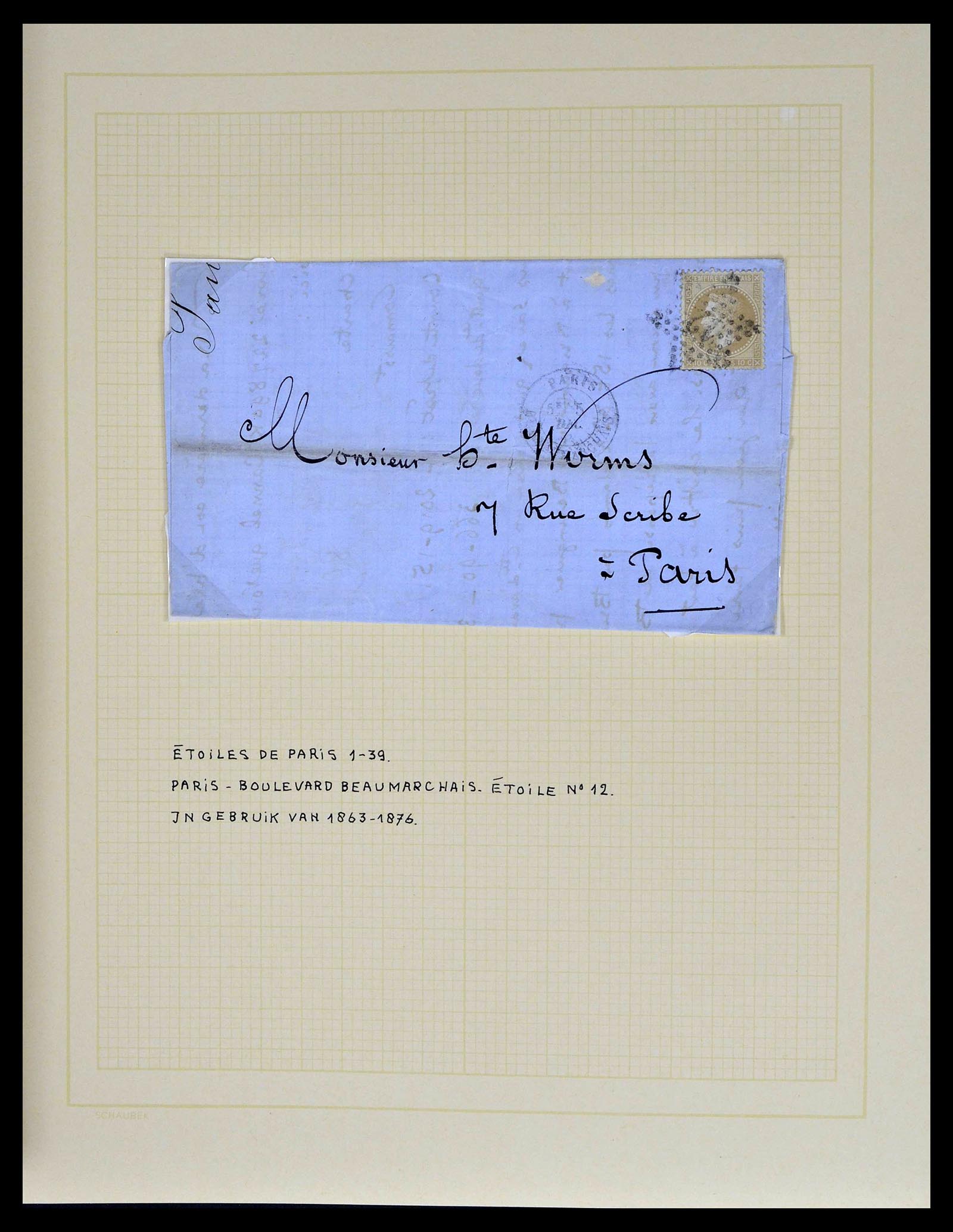 39039 0059 - Postzegelverzameling 39039 Frankrijk brieven 1848-1902.