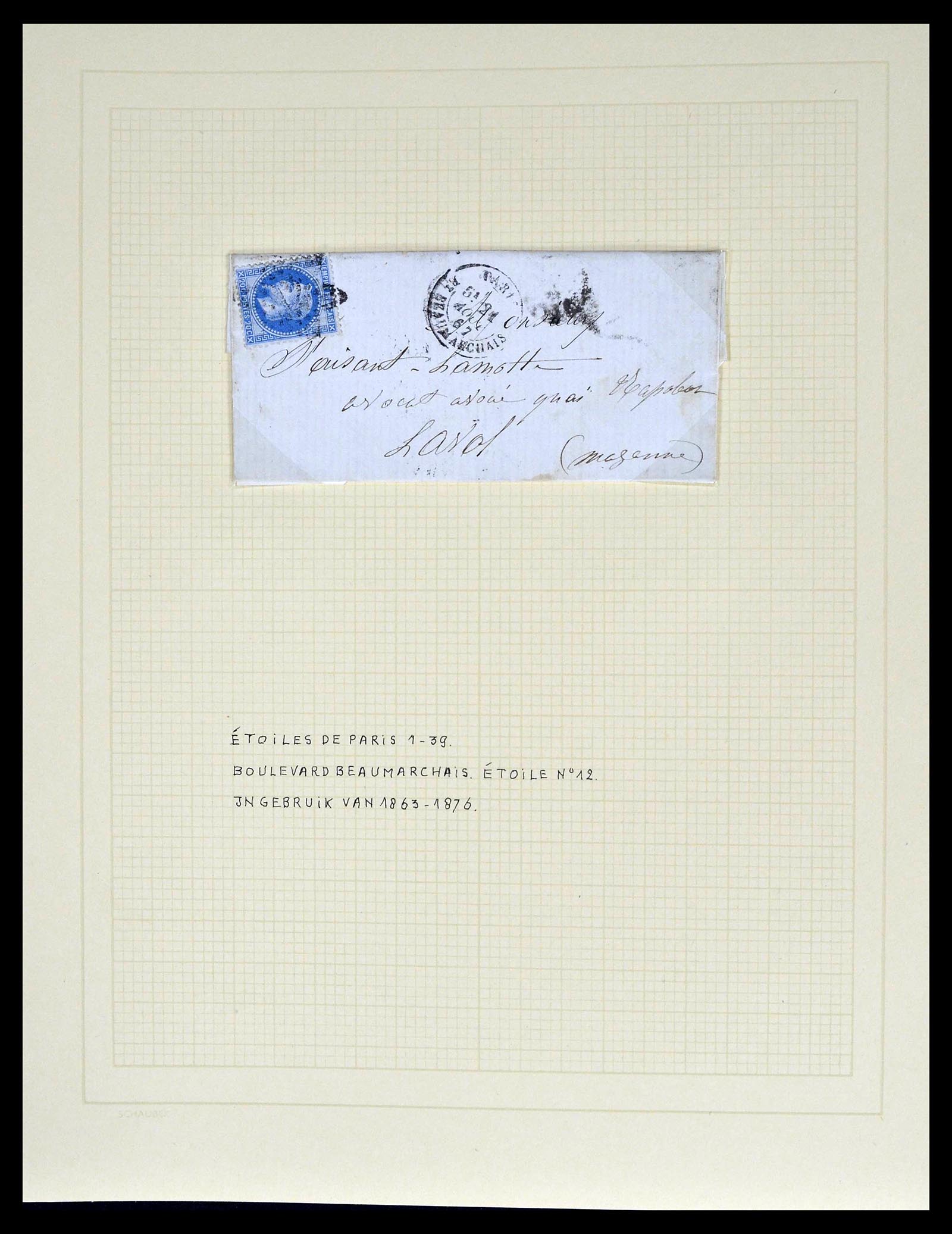 39039 0060 - Postzegelverzameling 39039 Frankrijk brieven 1848-1902.