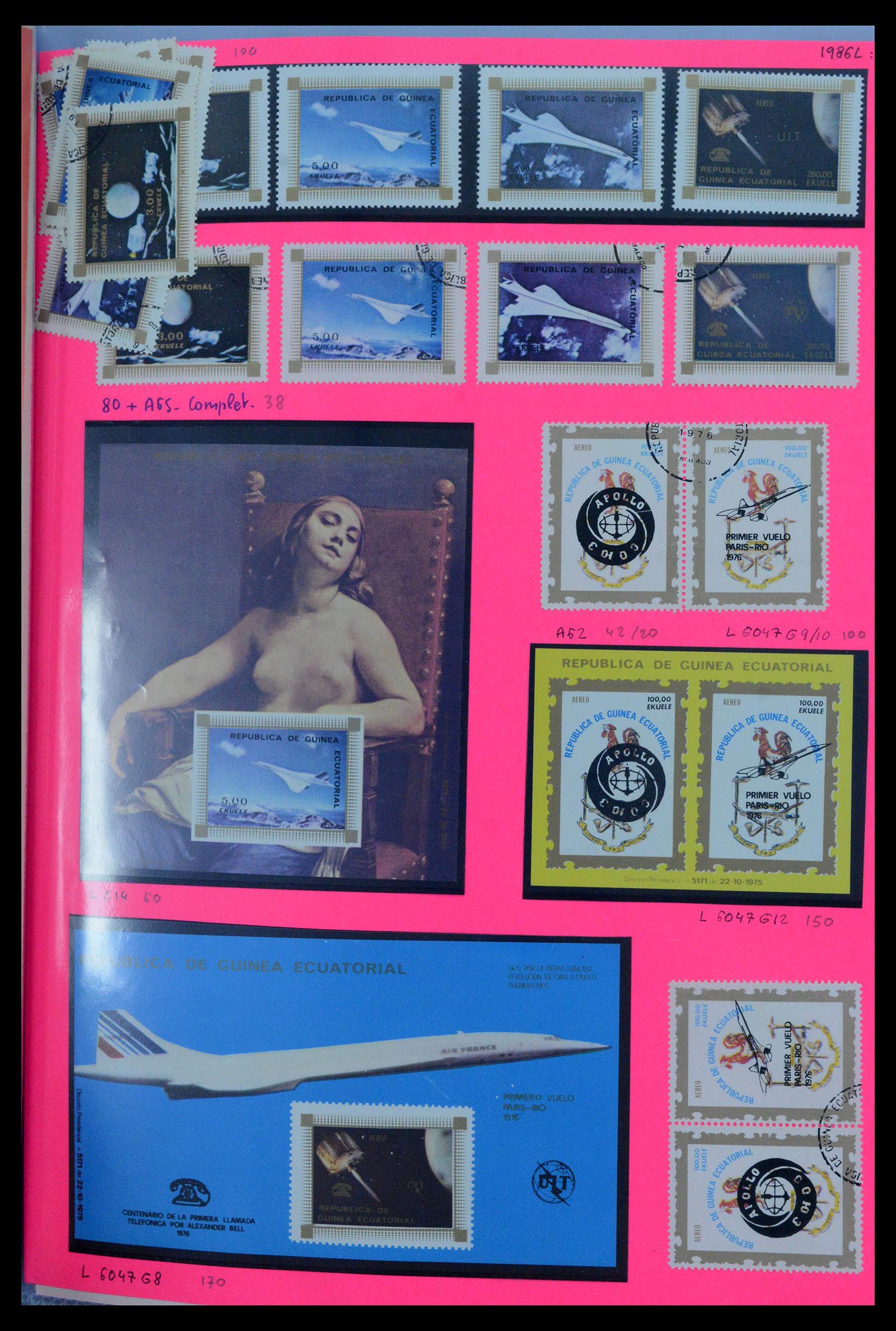 39040 0005 - Postzegelverzameling 39040 Motief luchtvaart 1920-1922.