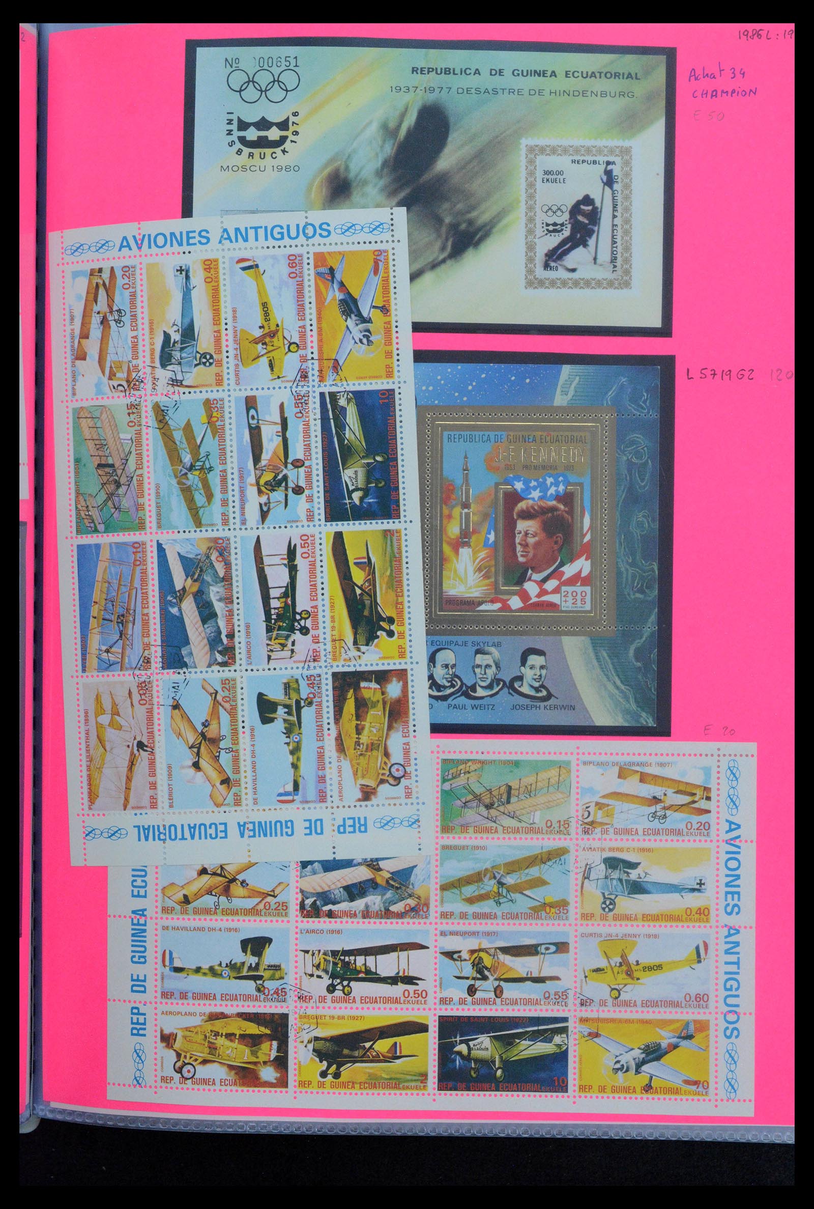 39040 0011 - Postzegelverzameling 39040 Motief luchtvaart 1920-1922.