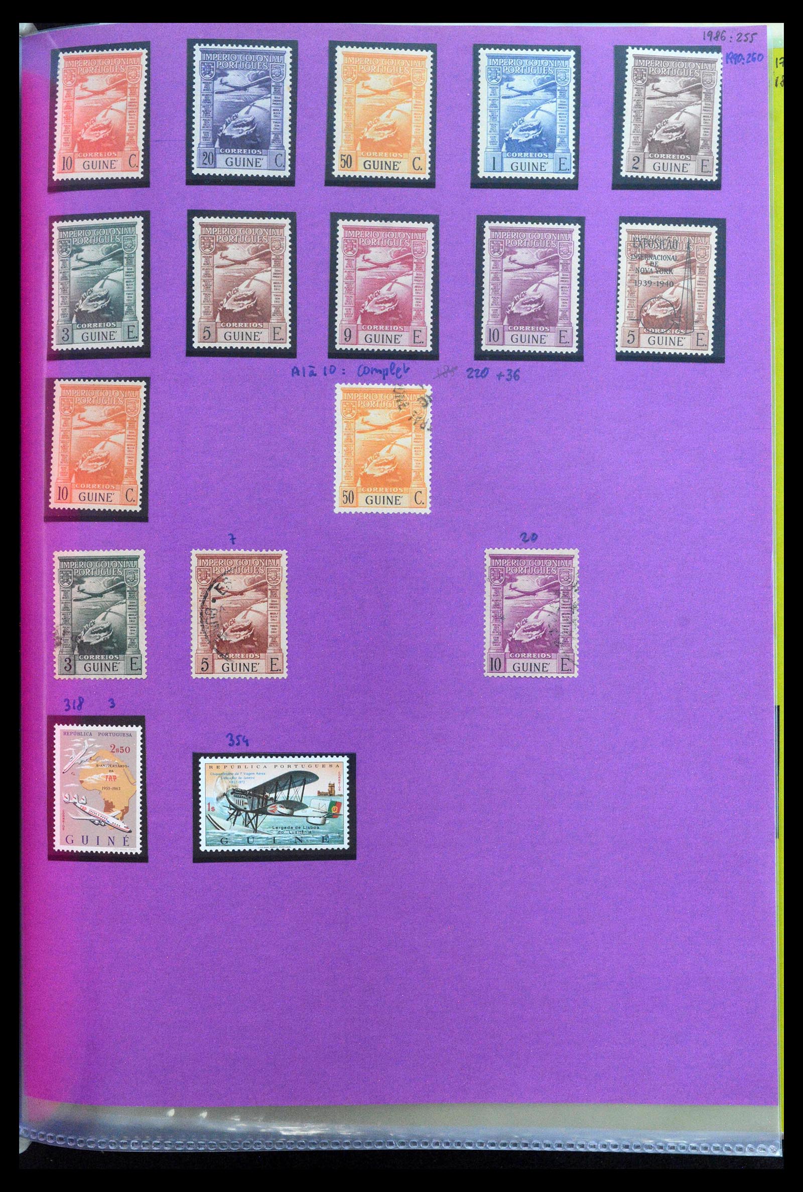 39040 0017 - Postzegelverzameling 39040 Motief luchtvaart 1920-1922.