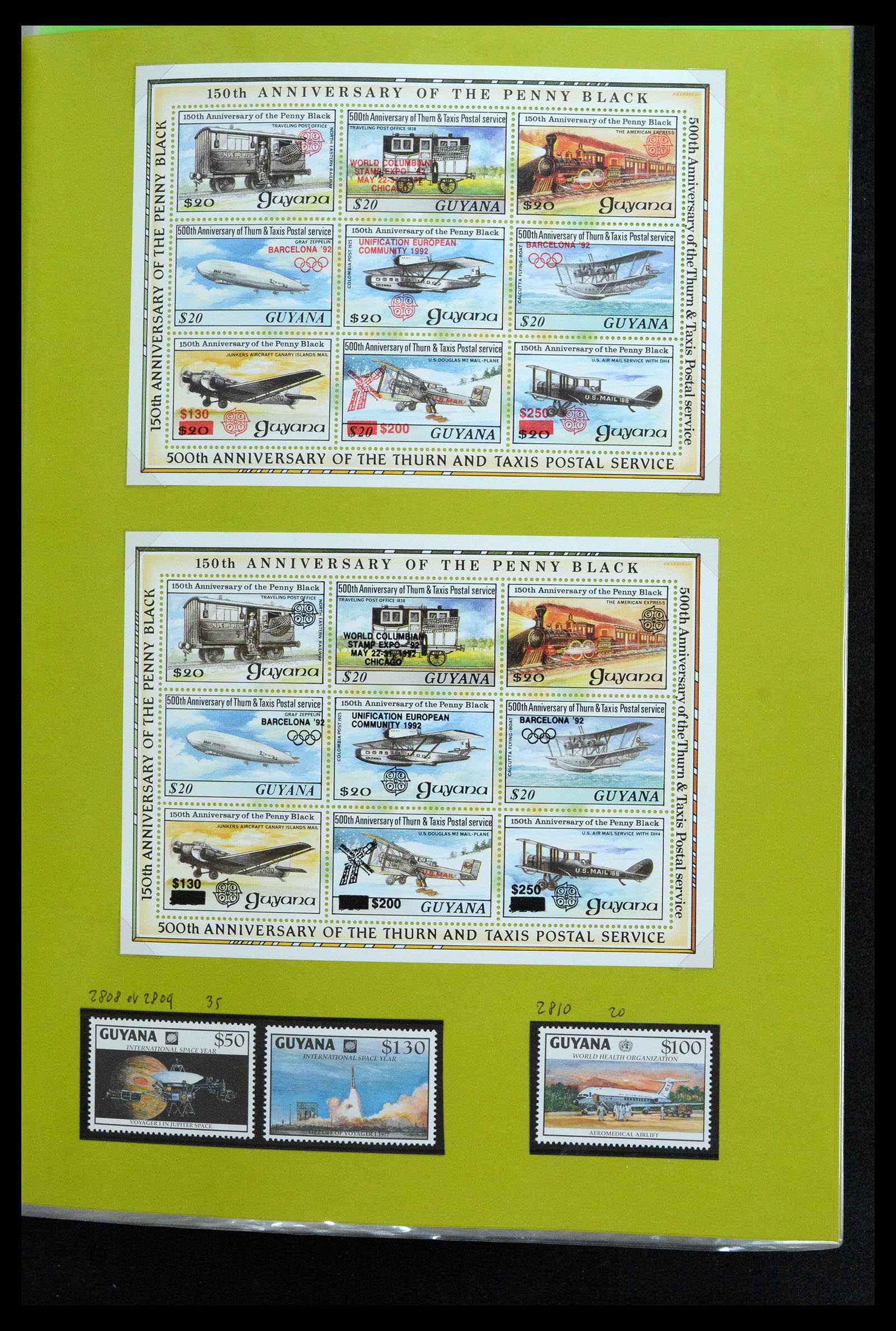 39040 0024 - Postzegelverzameling 39040 Motief luchtvaart 1920-1922.
