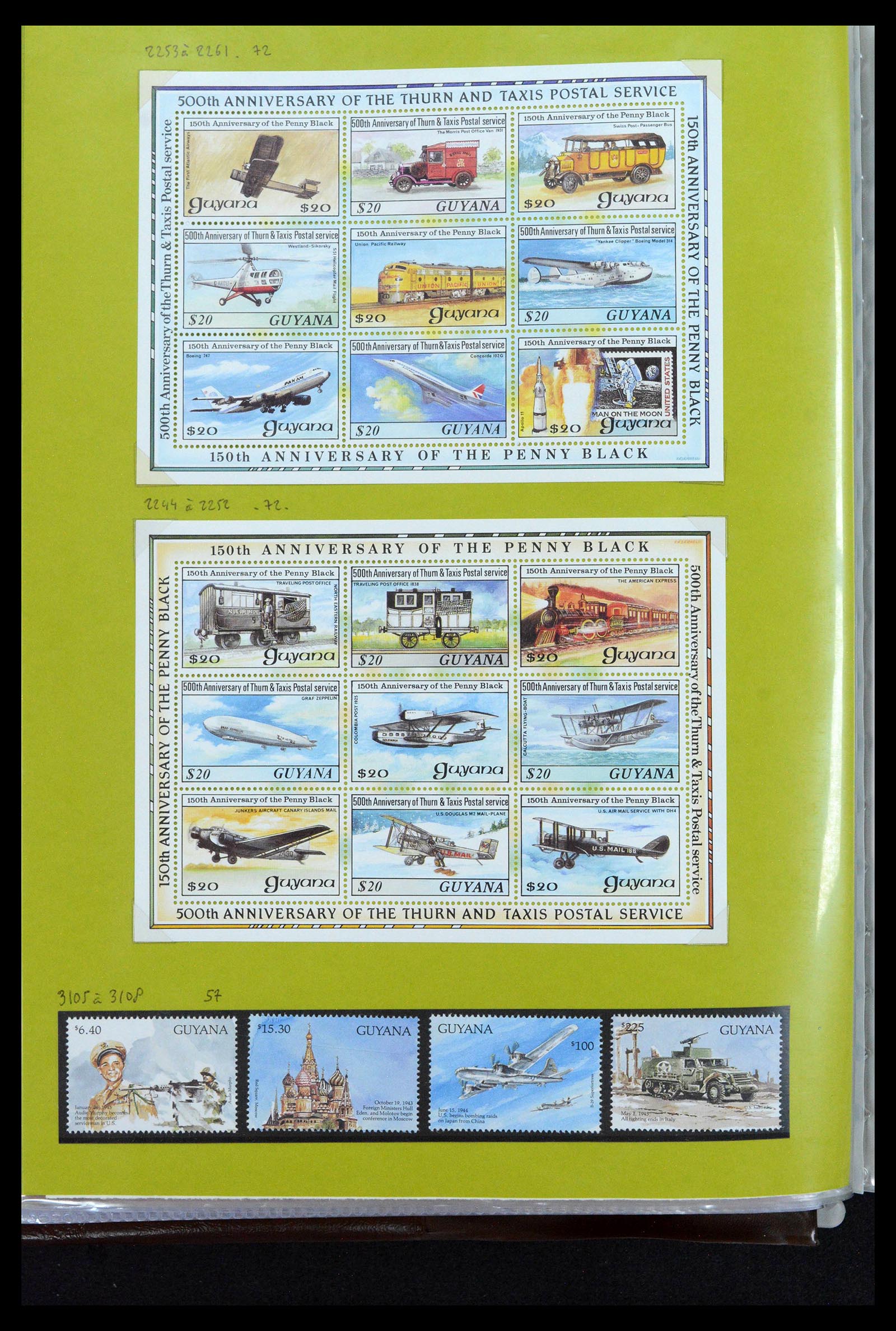 39040 0027 - Postzegelverzameling 39040 Motief luchtvaart 1920-1922.