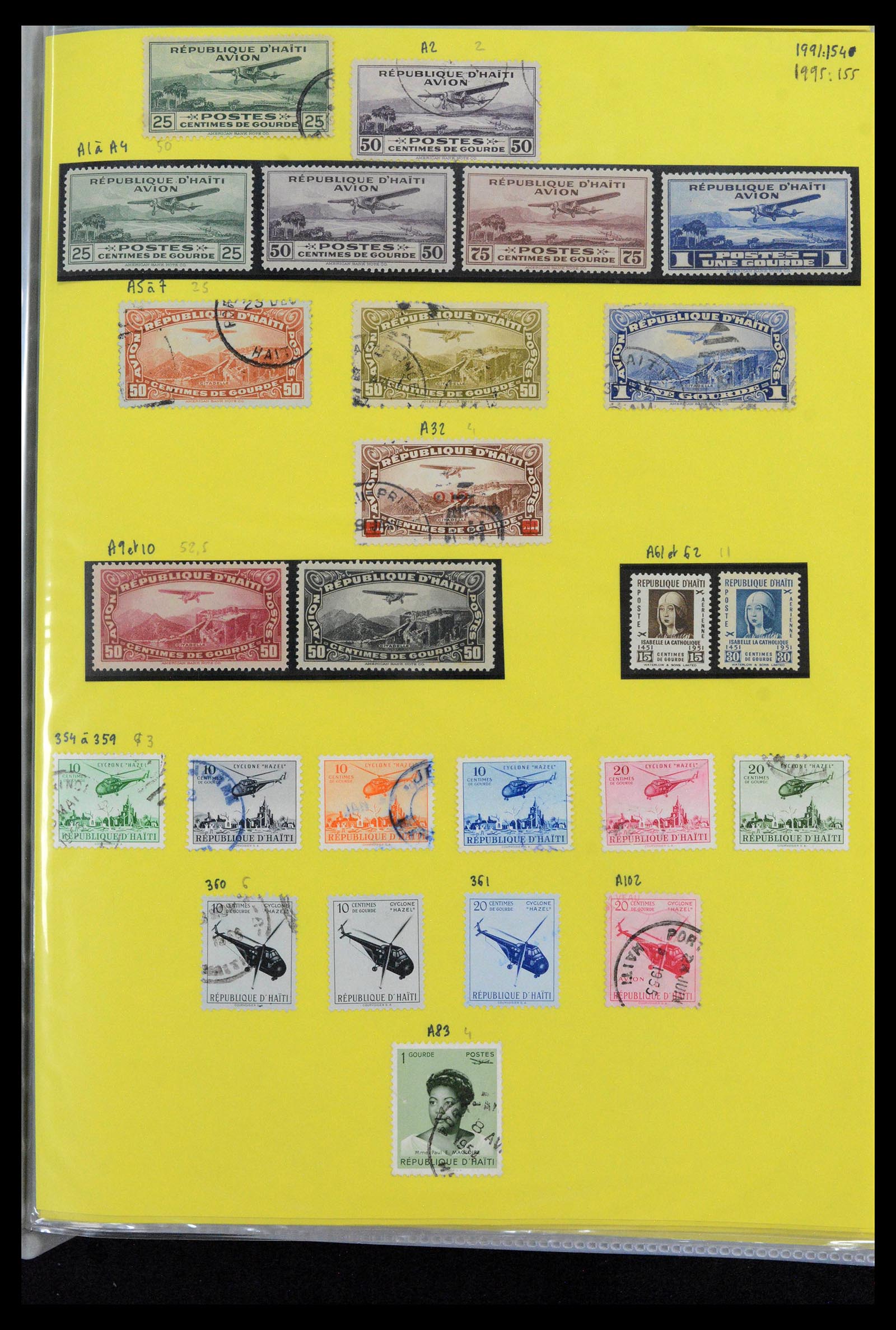 39040 0034 - Postzegelverzameling 39040 Motief luchtvaart 1920-1922.