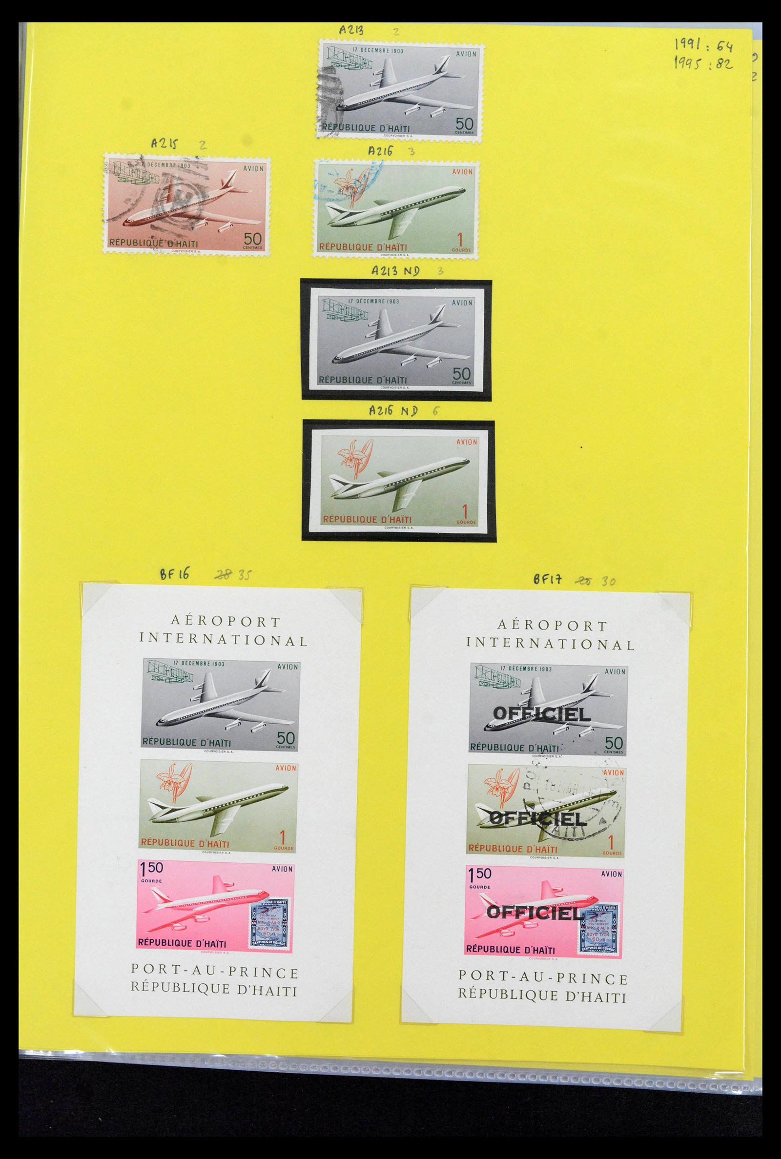 39040 0036 - Postzegelverzameling 39040 Motief luchtvaart 1920-1922.