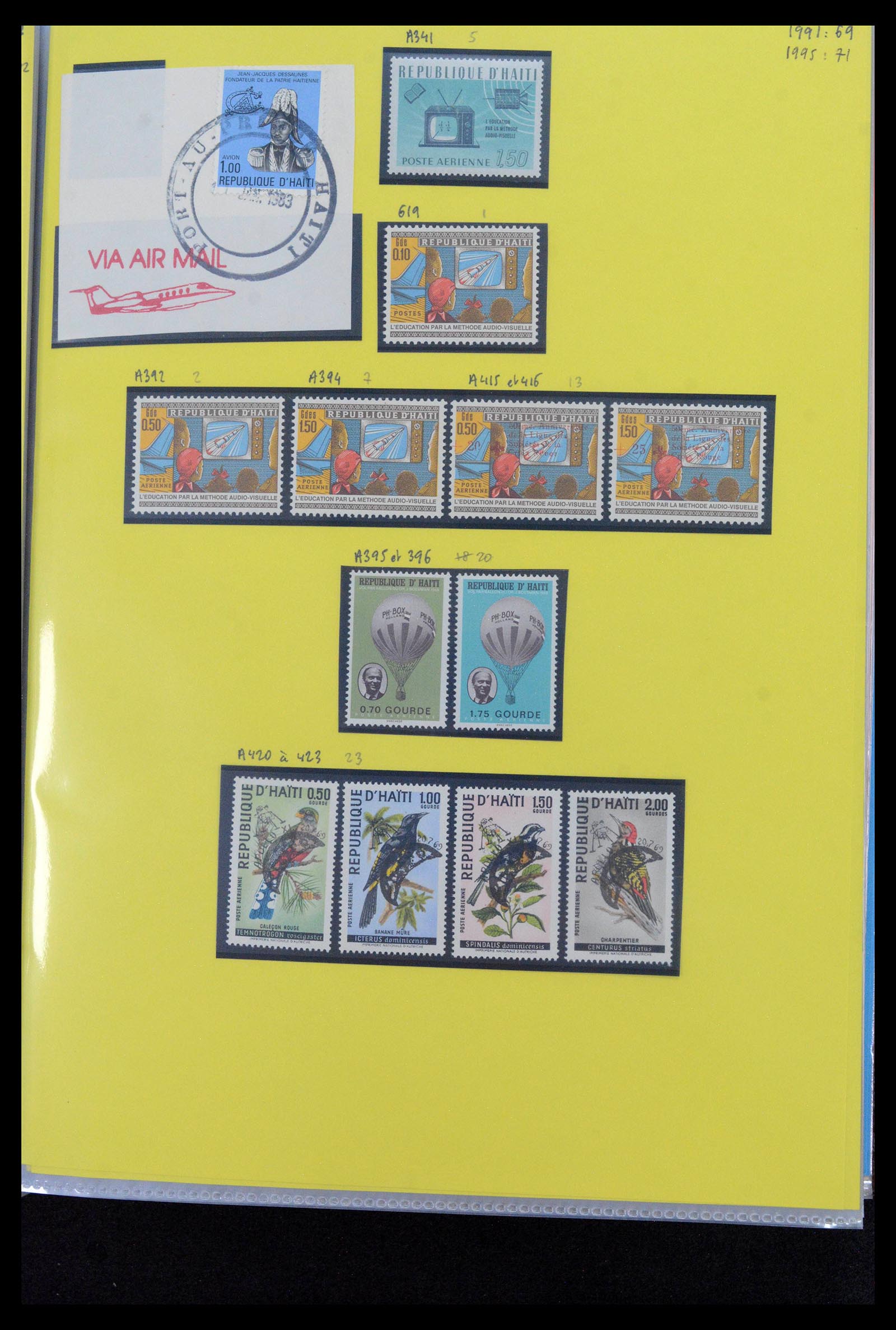 39040 0040 - Postzegelverzameling 39040 Motief luchtvaart 1920-1922.