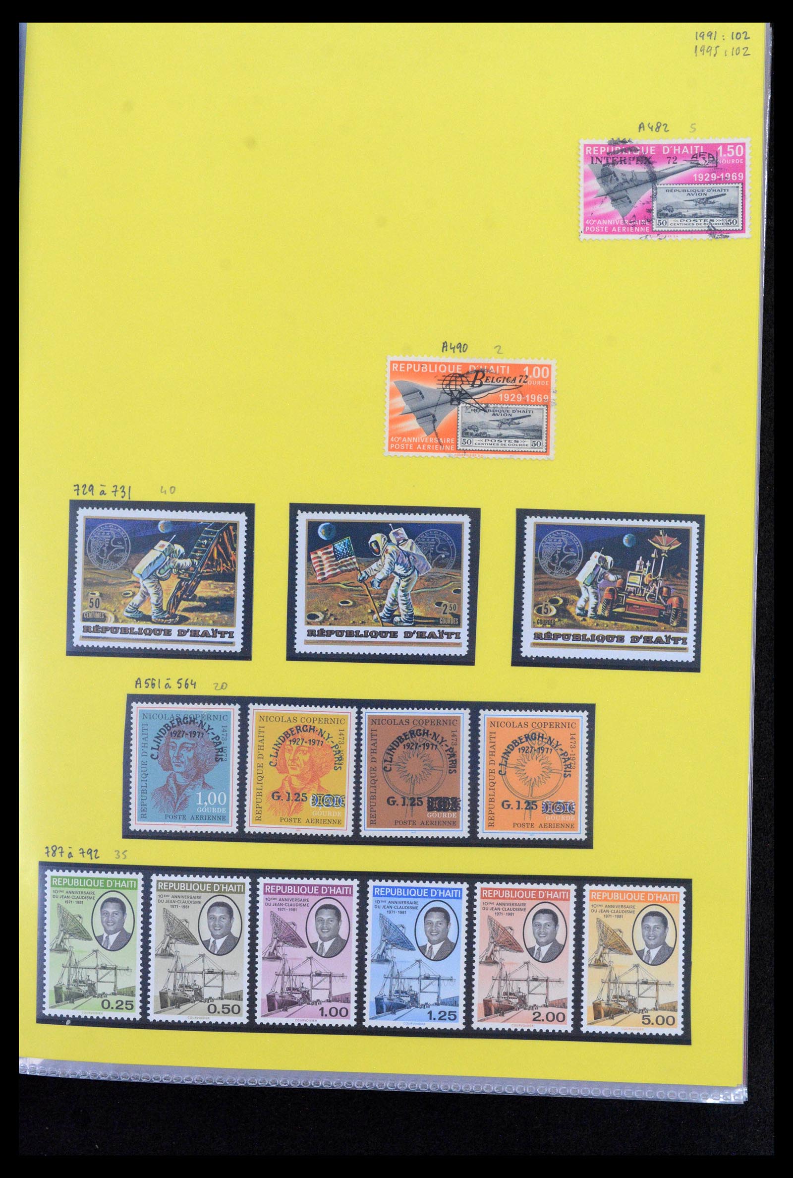 39040 0048 - Postzegelverzameling 39040 Motief luchtvaart 1920-1922.