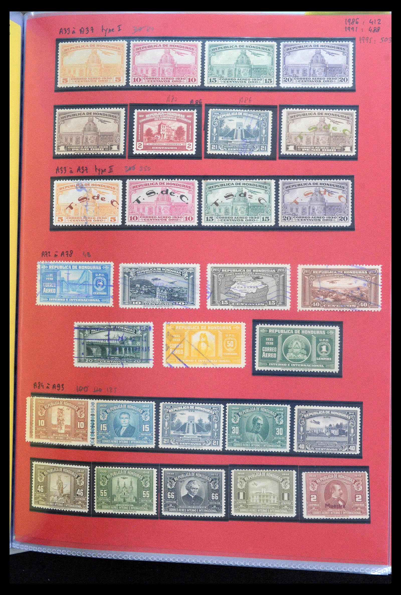 39040 0052 - Postzegelverzameling 39040 Motief luchtvaart 1920-1922.
