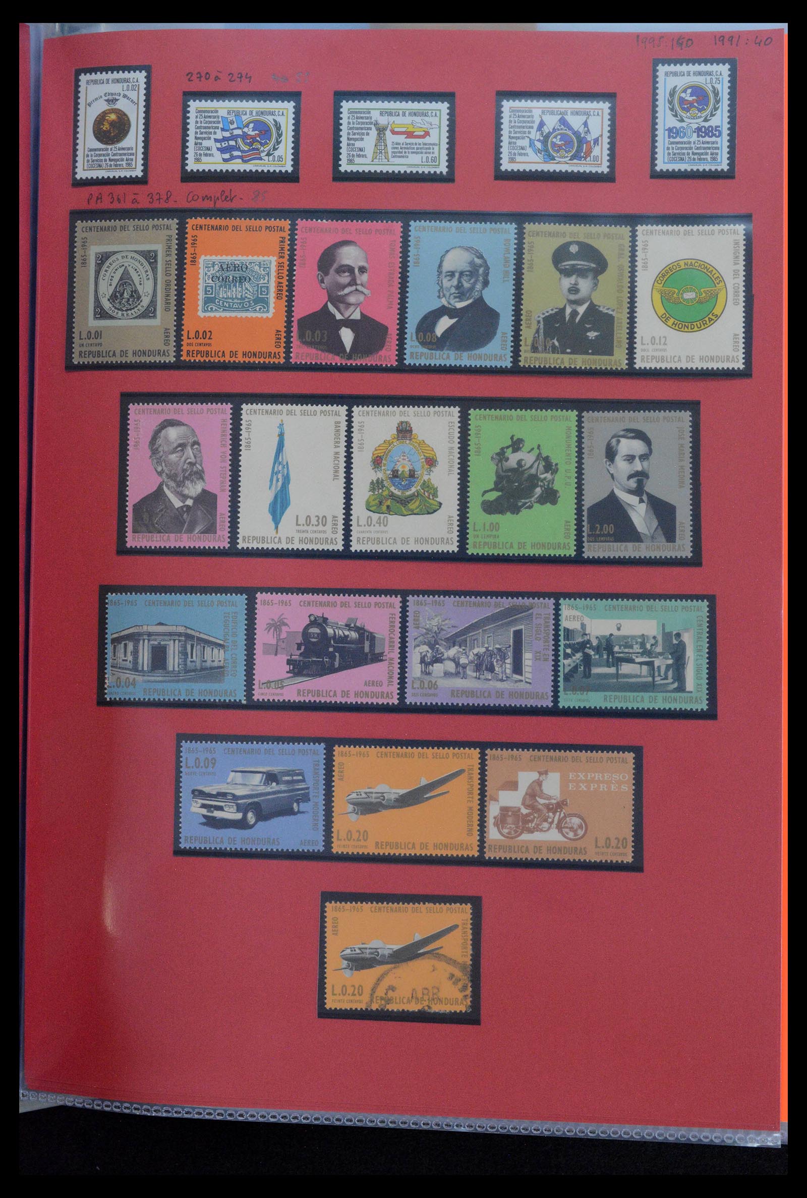 39040 0056 - Postzegelverzameling 39040 Motief luchtvaart 1920-1922.