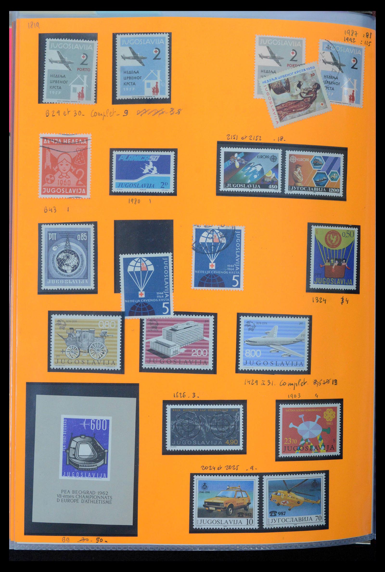 39040 3321 - Postzegelverzameling 39040 Motief luchtvaart 1920-1922.
