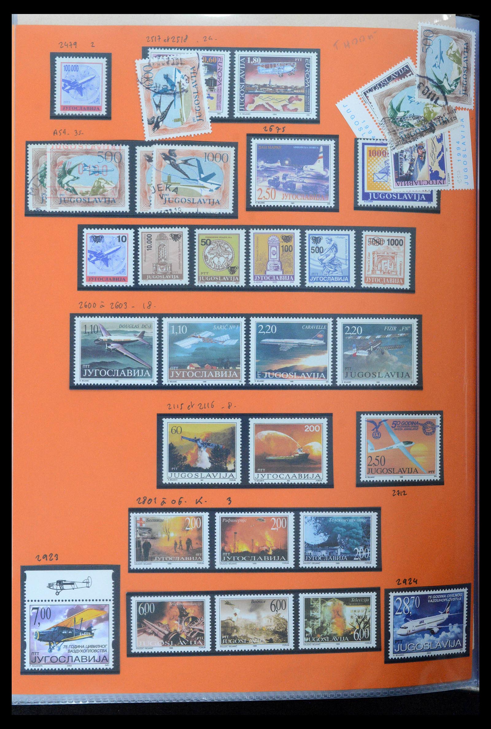 39040 3326 - Postzegelverzameling 39040 Motief luchtvaart 1920-1922.
