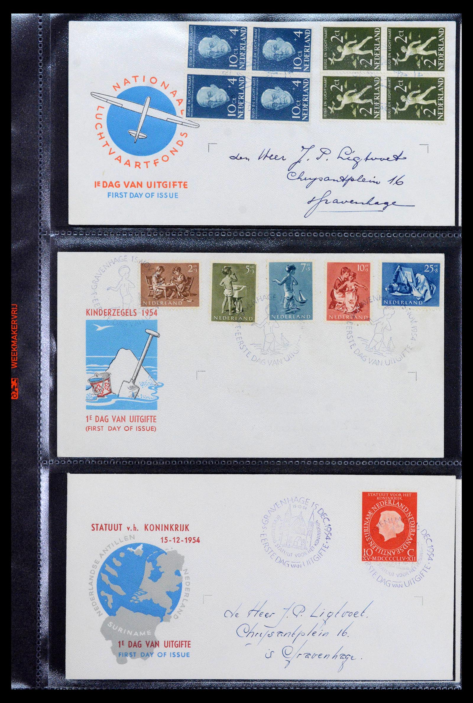 39041 0007 - Postzegelverzameling 39041 Nederland FDC's 1950-1977.