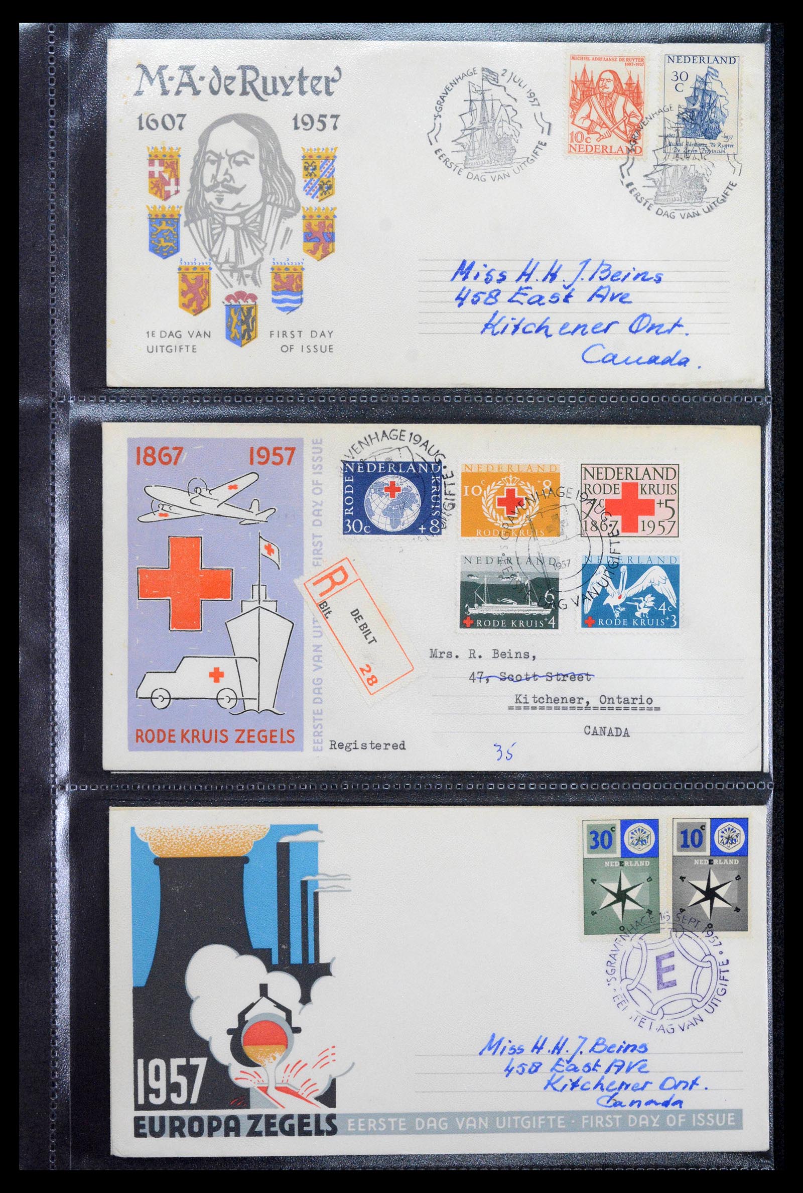 39041 0011 - Postzegelverzameling 39041 Nederland FDC's 1950-1977.