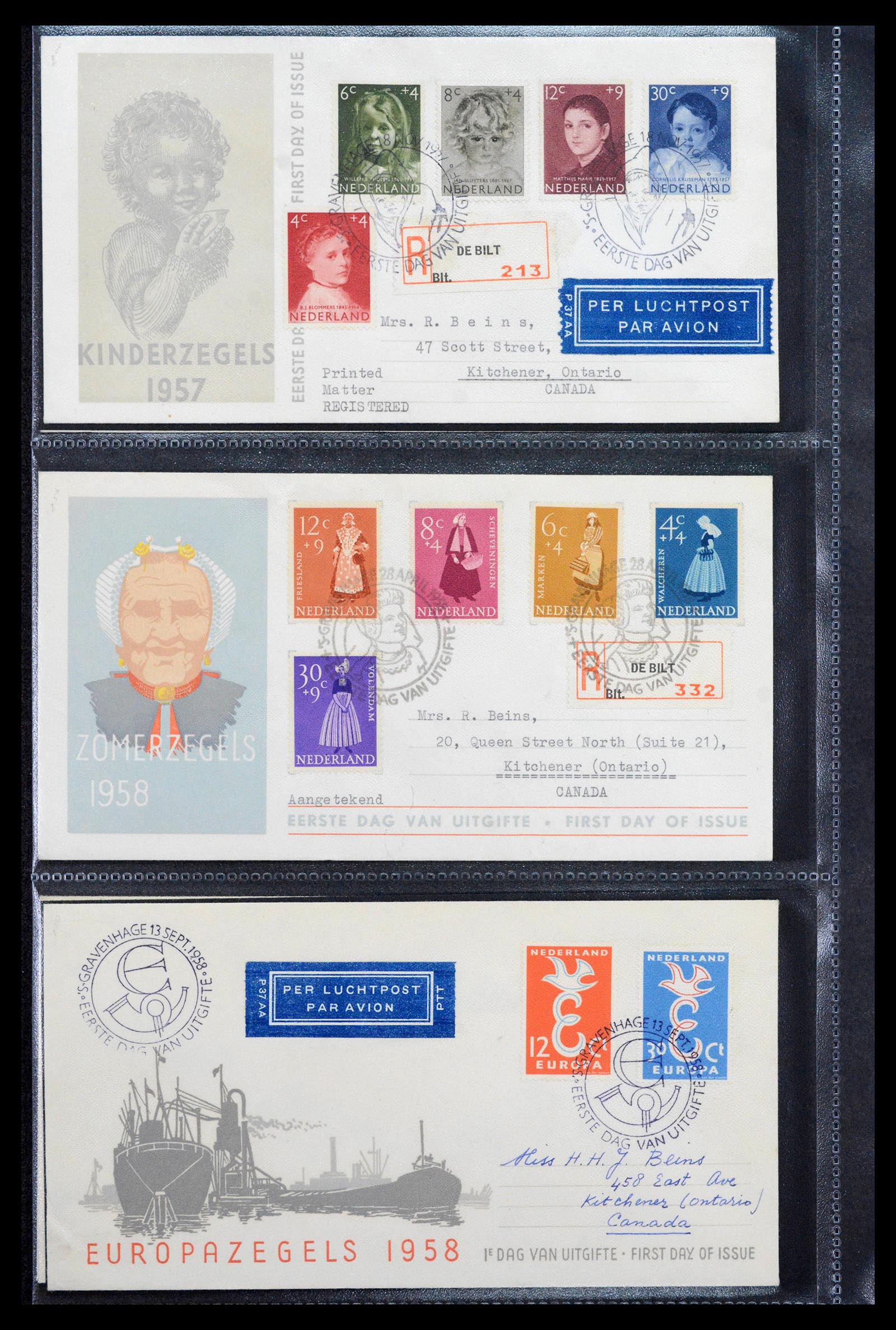 39041 0012 - Postzegelverzameling 39041 Nederland FDC's 1950-1977.