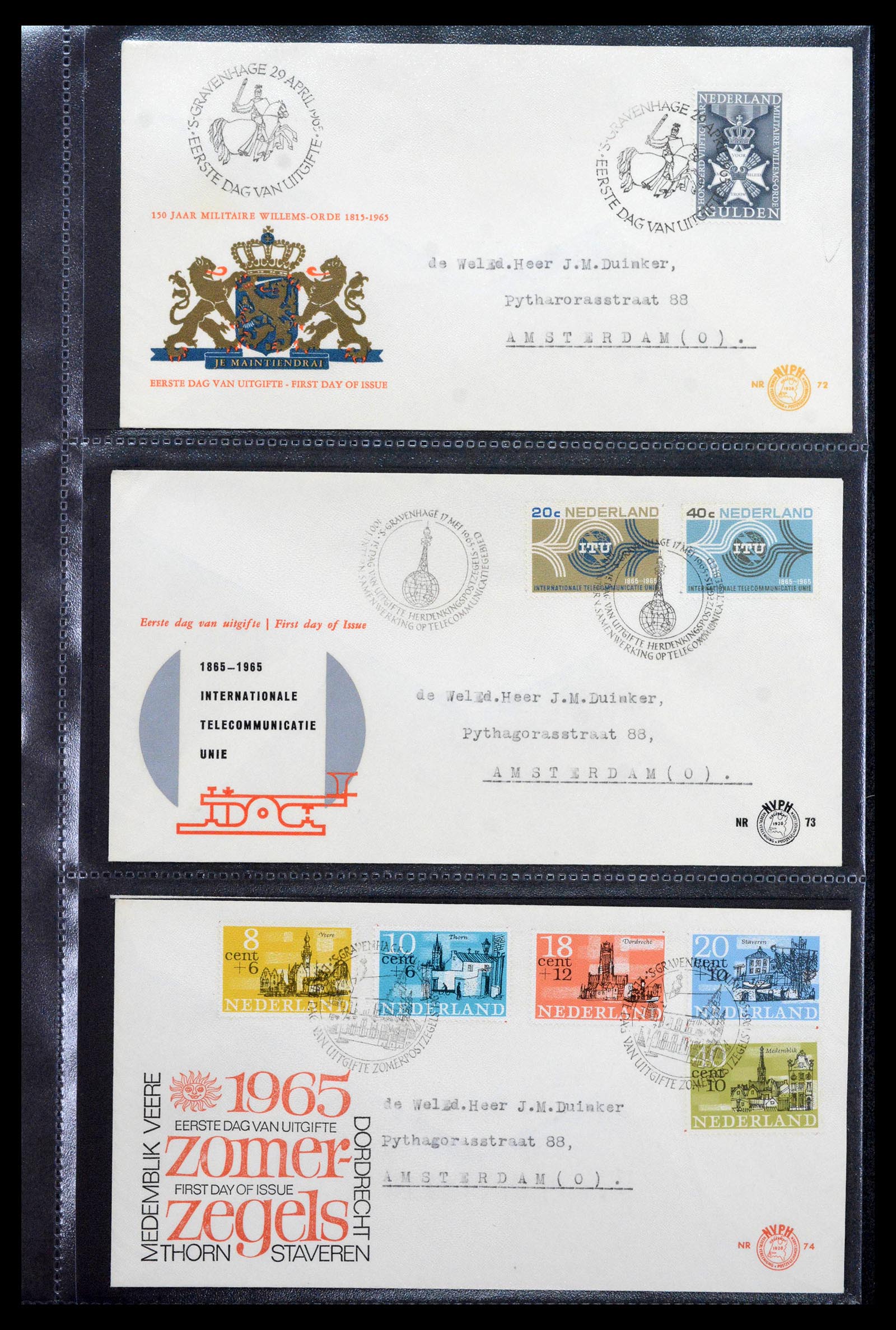 39041 0025 - Postzegelverzameling 39041 Nederland FDC's 1950-1977.